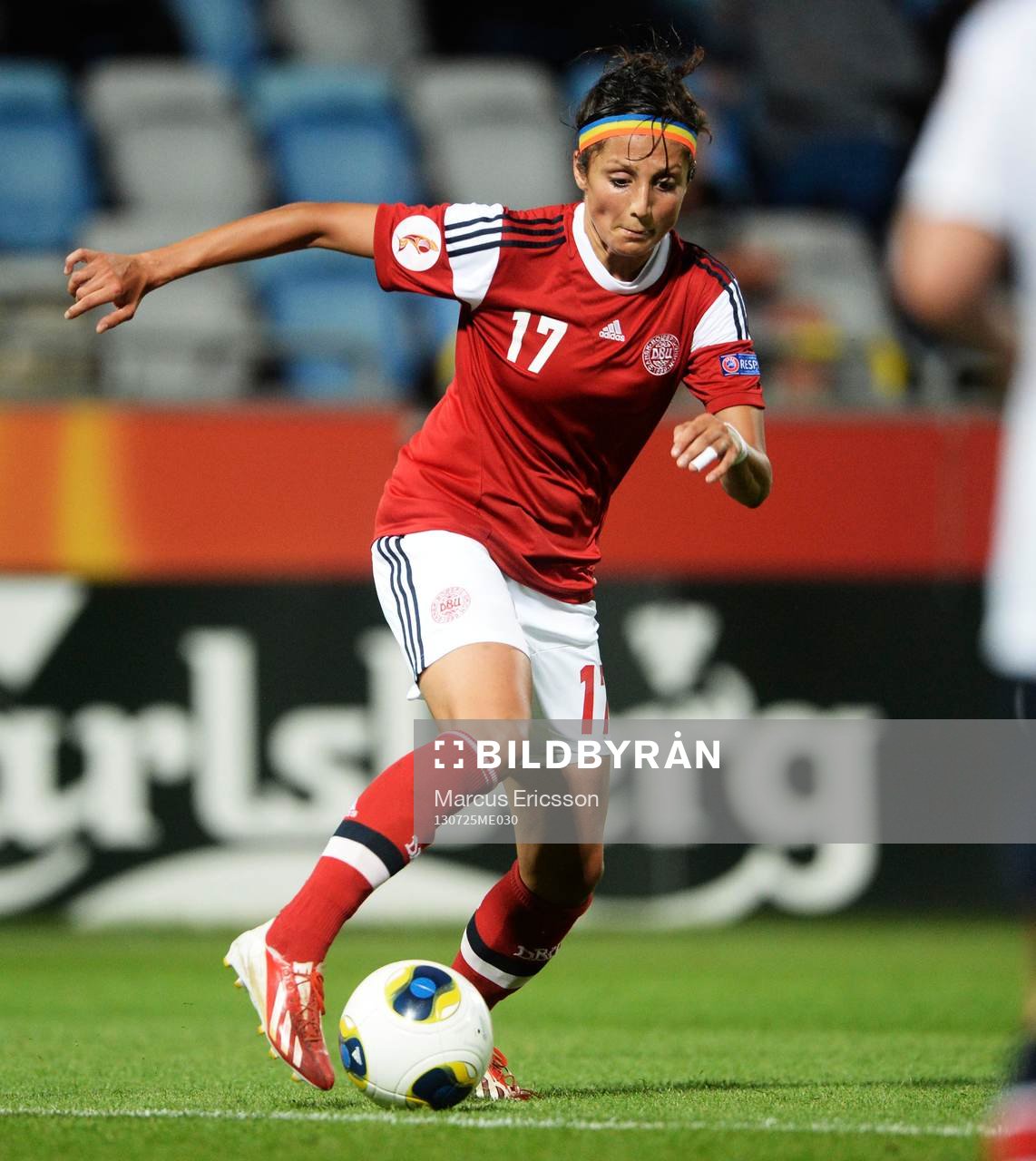 Danmarks Nadia Nadim i matchen mellan Norge och Danmark