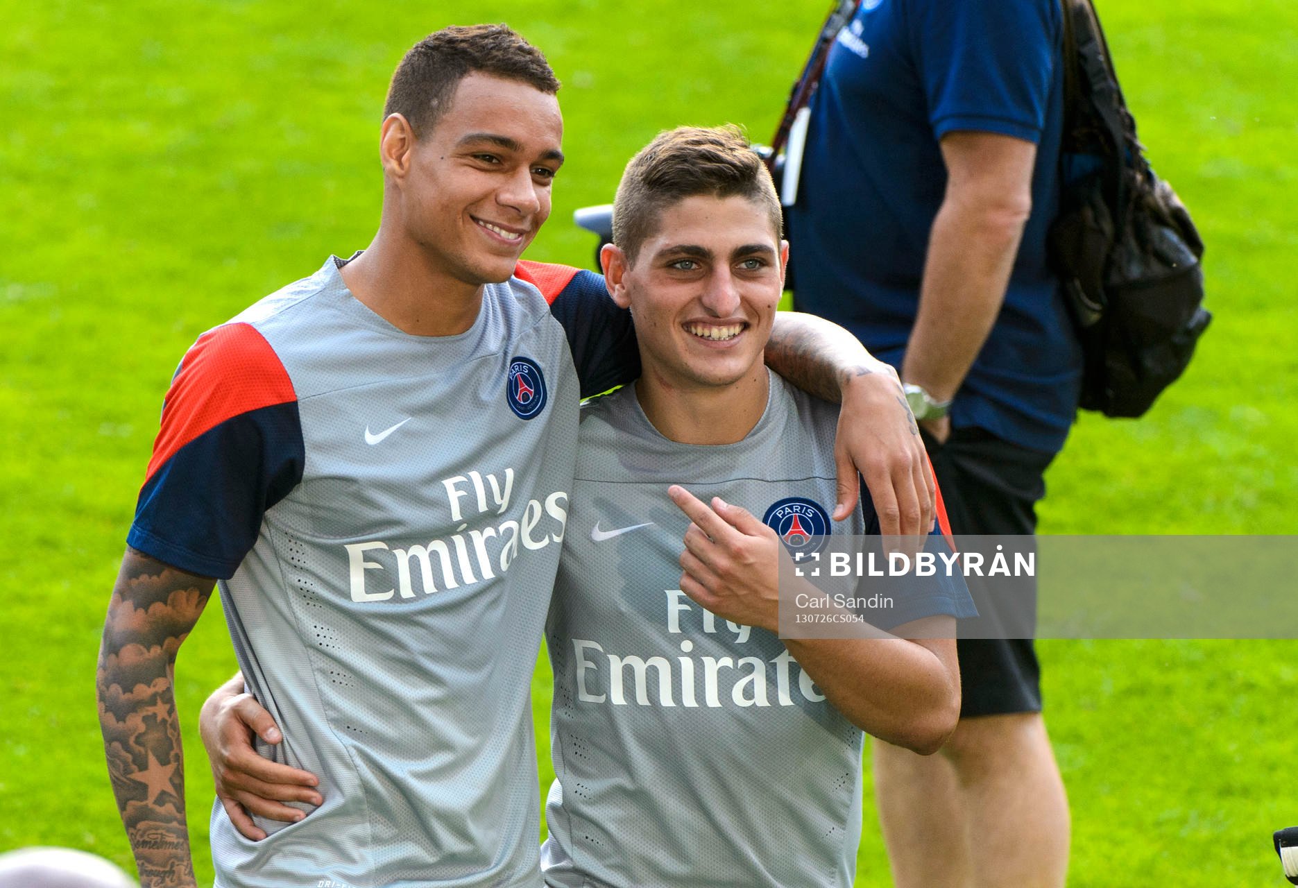 Paris Saint-Germains Gregory van der Wiel och Marco Verratti