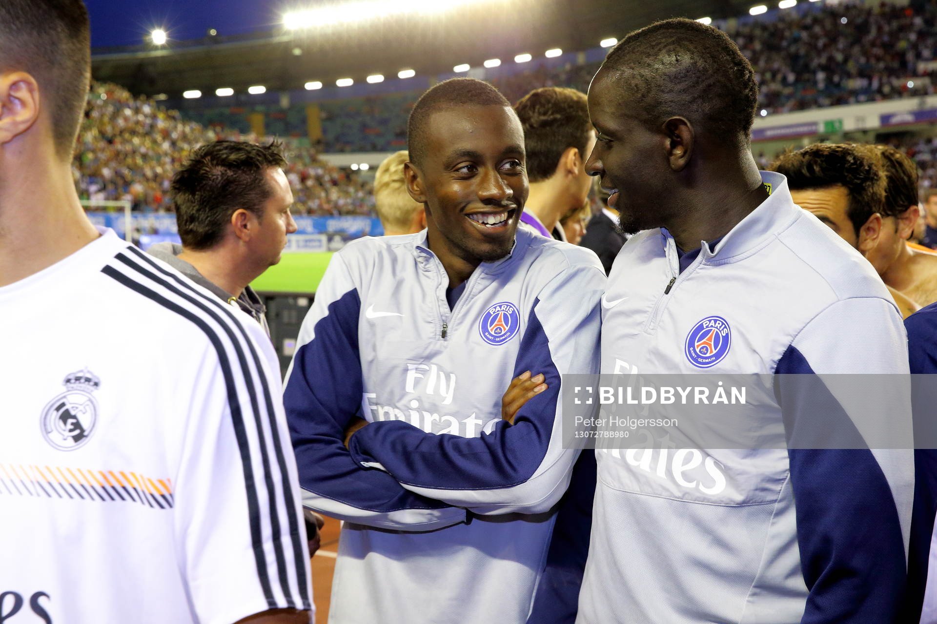 PSG-spelare under matchen mellan Real Madrid och Paris Saint-Germain 27 juli 2013 i Göteborg.