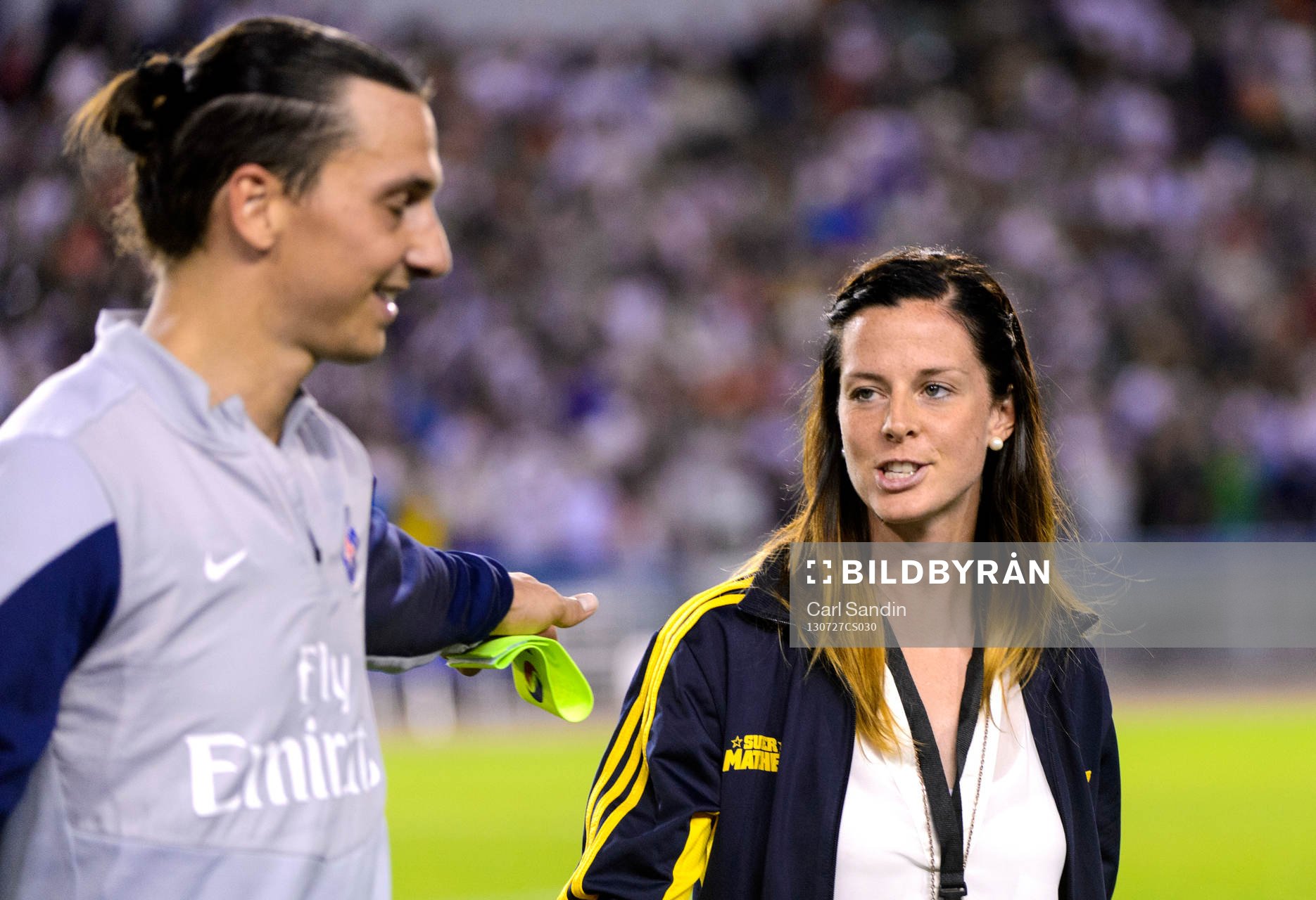 Paris Saint-Germans Zlatan Ibrahimovic och Lotta Schelin