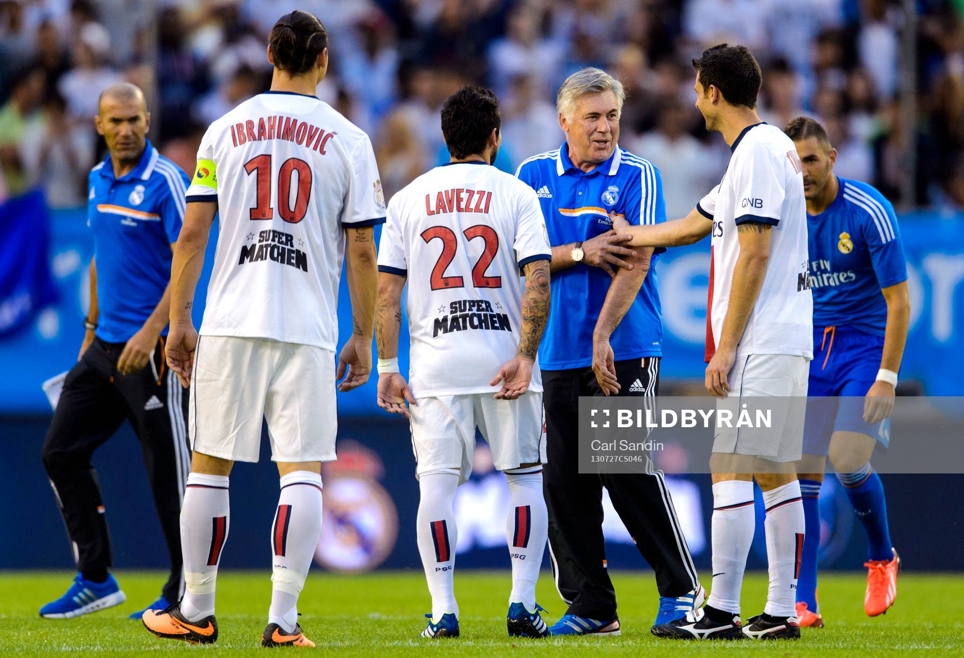 Paris Saint-Germans Zlatan Ibrahimovic, Ezequiel Lavezzi