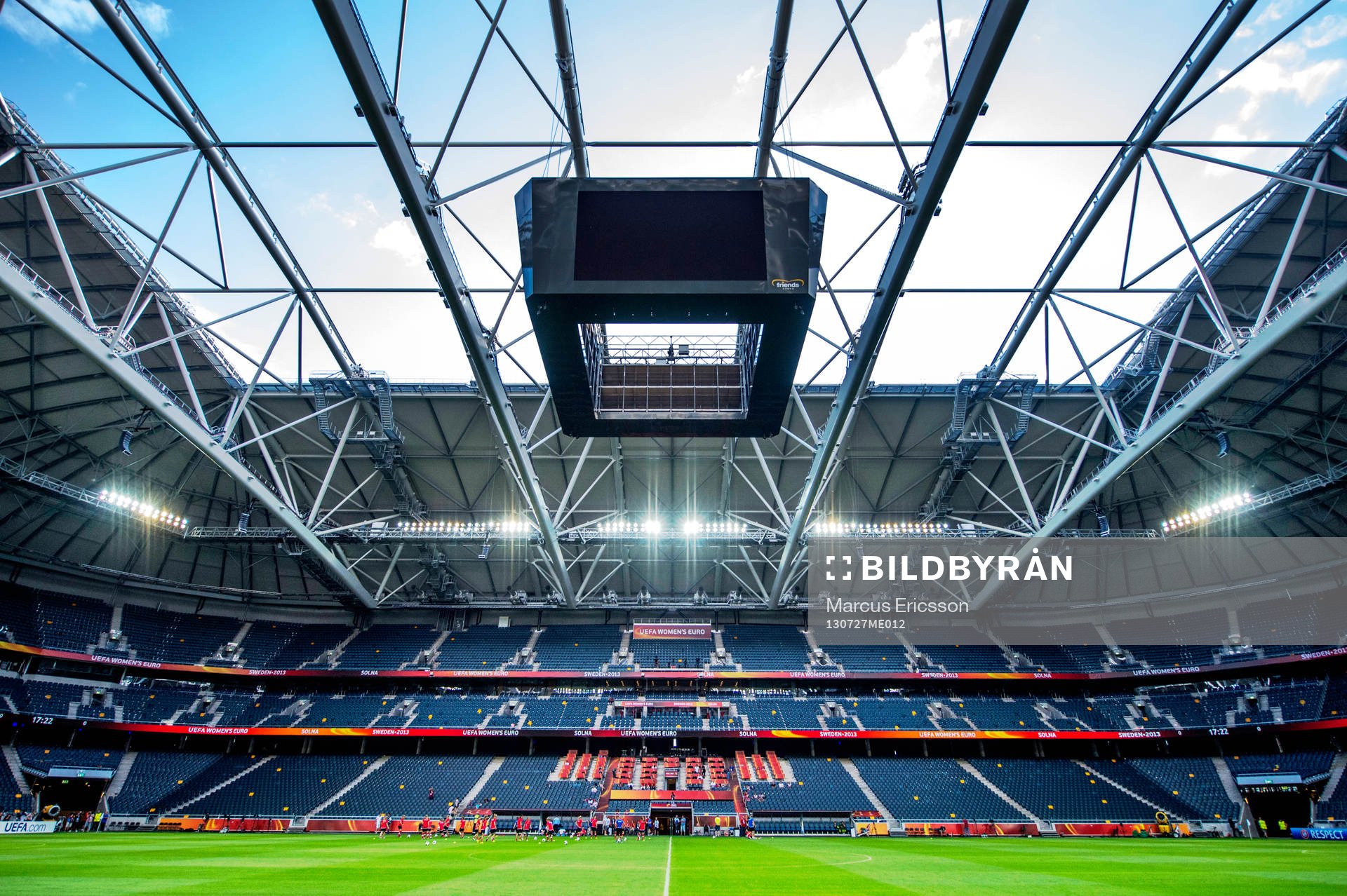 Norge gör sin sista träning inför finalen under dam-EM i fotboll den 27 juli 2013 i Stockholm.