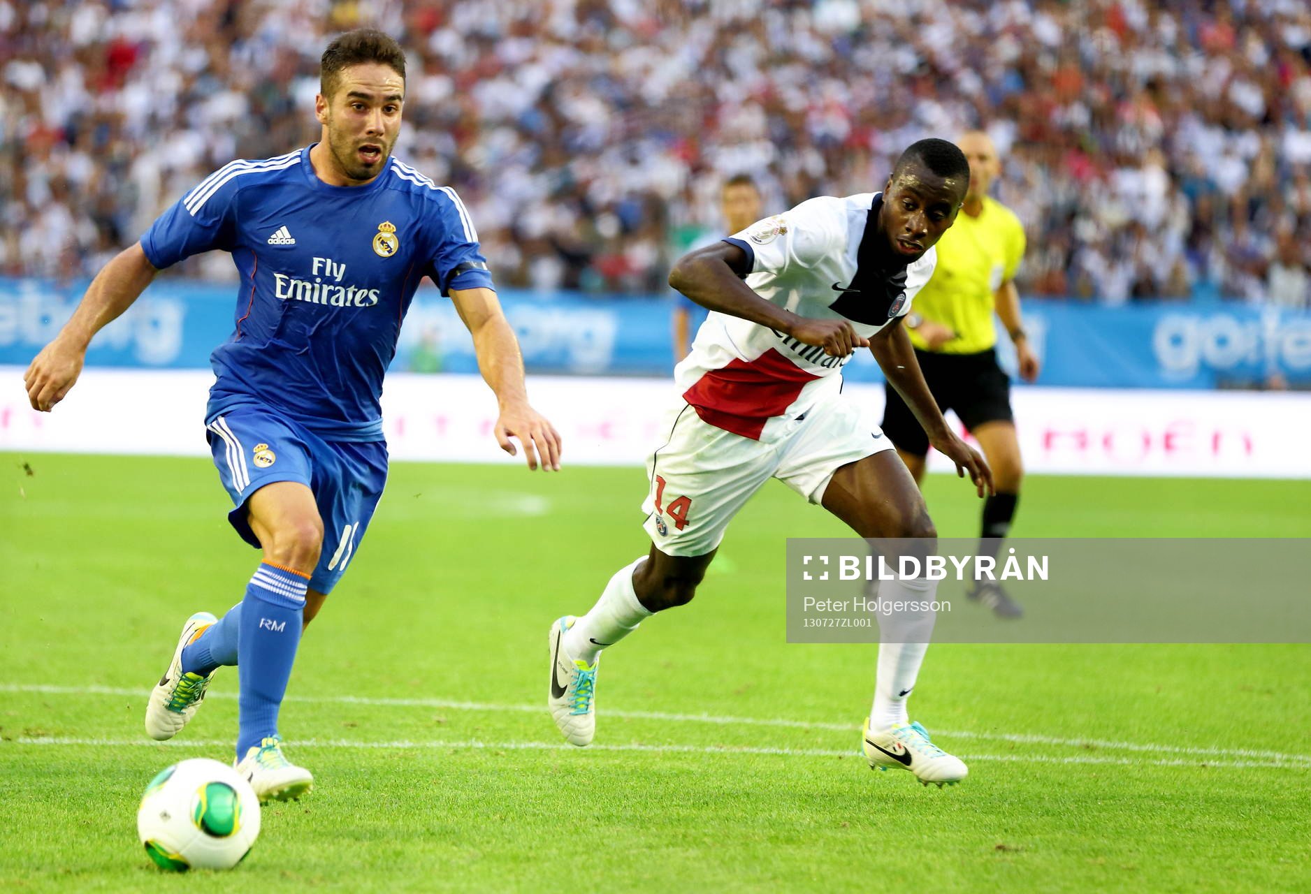 Real Madrids Daniel Carvajal och Paris Saint-Germans Blaise