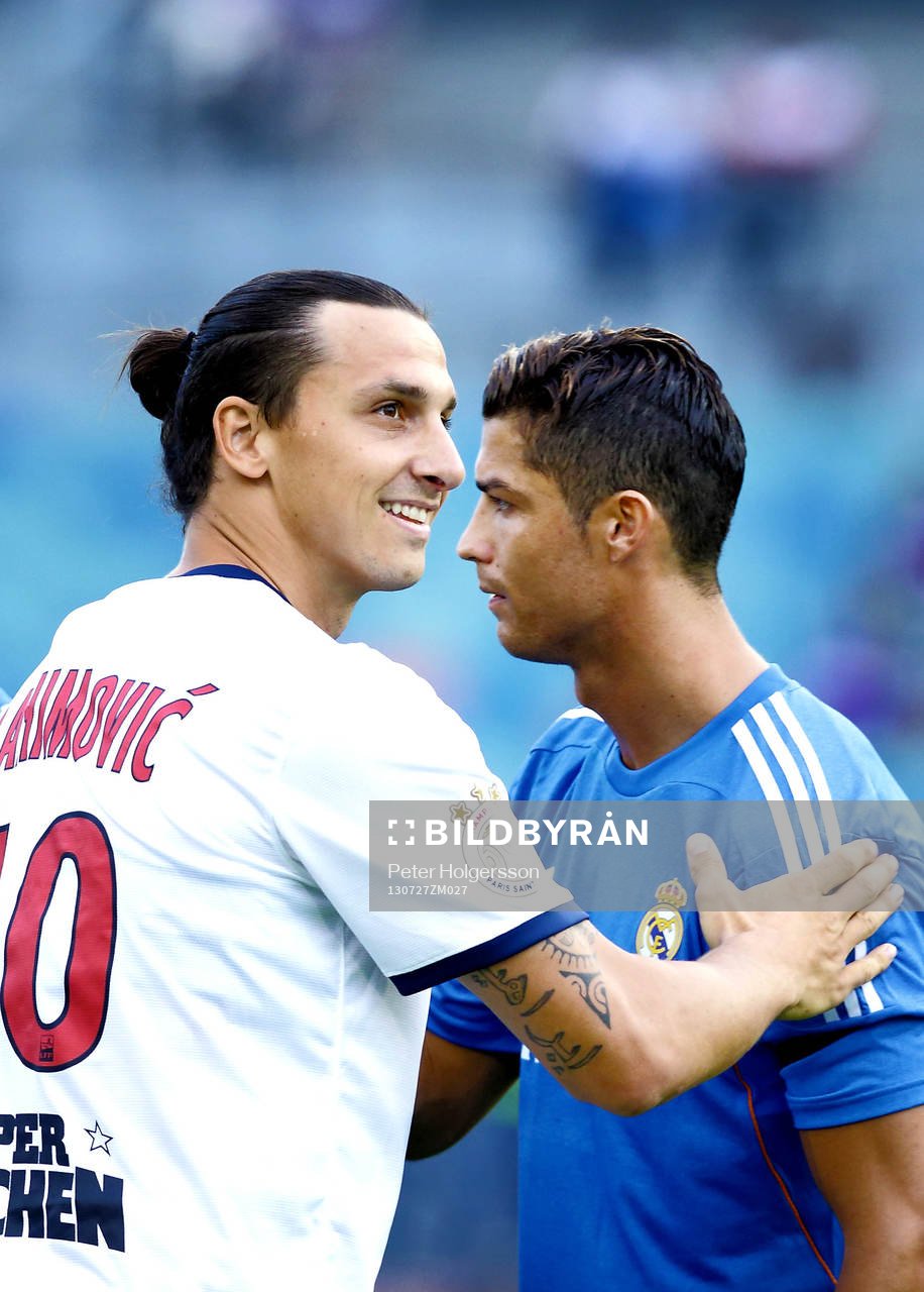 Paris Saint-Germans Zlatan Ibrahimovic och Real Madrids