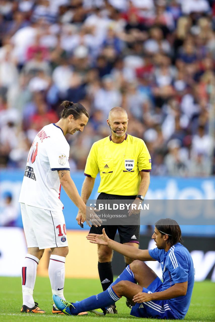 Paris Saint-Germans Zlatan Ibrahimovic och Real Madrids