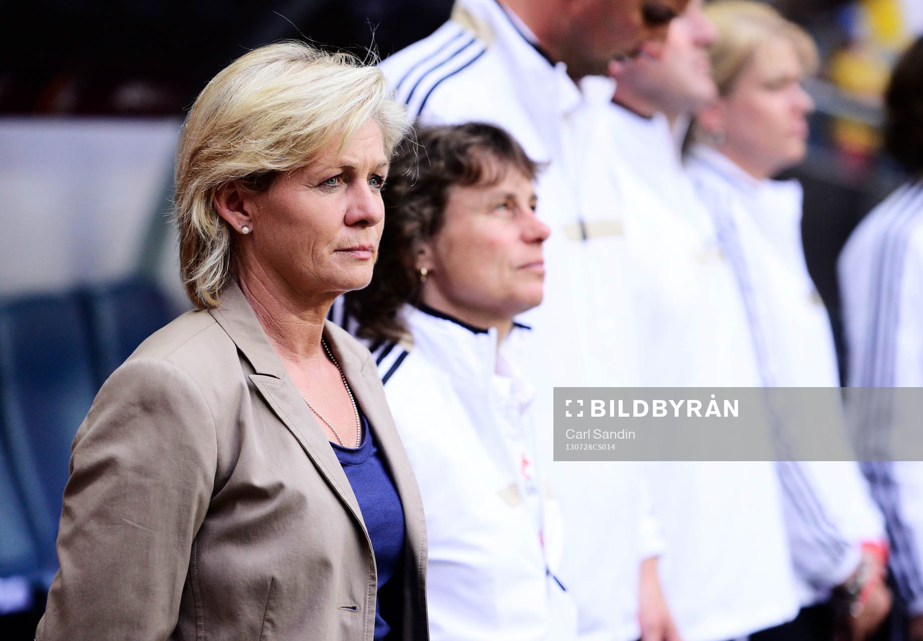 Tysklands förbundskapten Silvia Neid innan matchen mellan