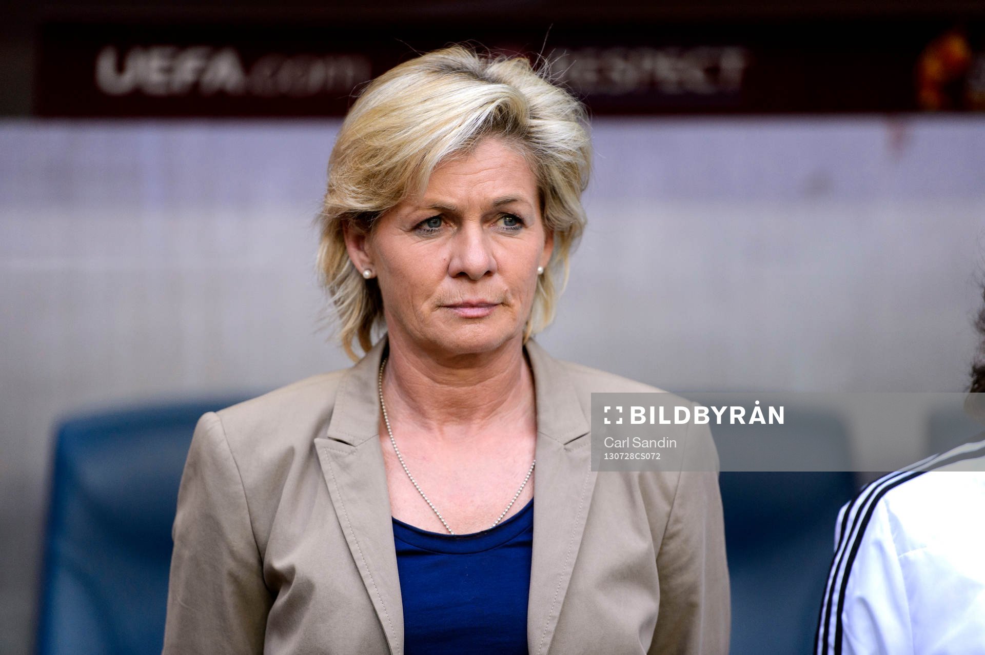 Tysklands förbundskapten Silvia Neid i matchen mellan