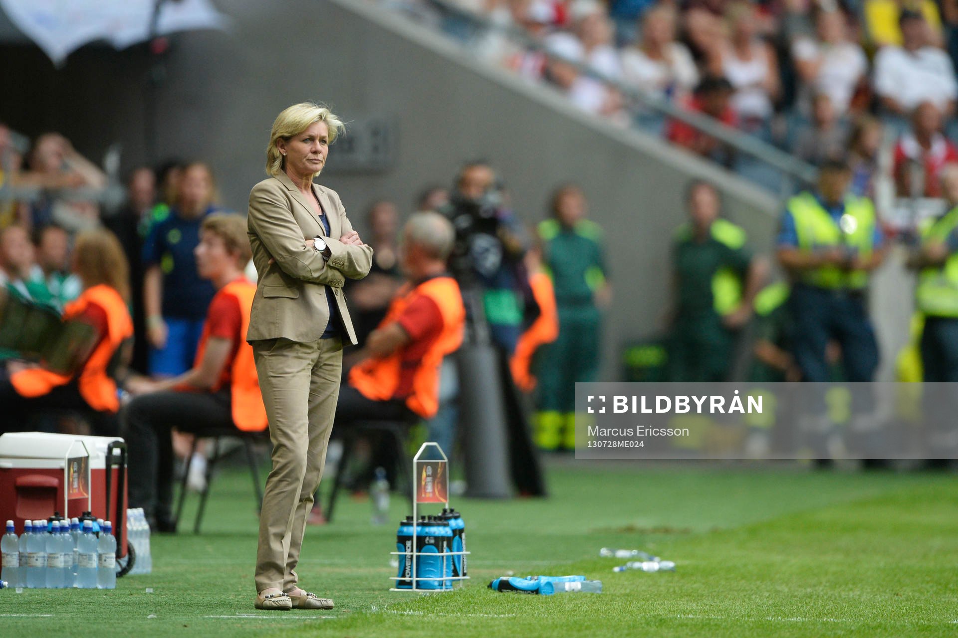 Tysklands förbundskapten Silvia Neid i matchen mellan