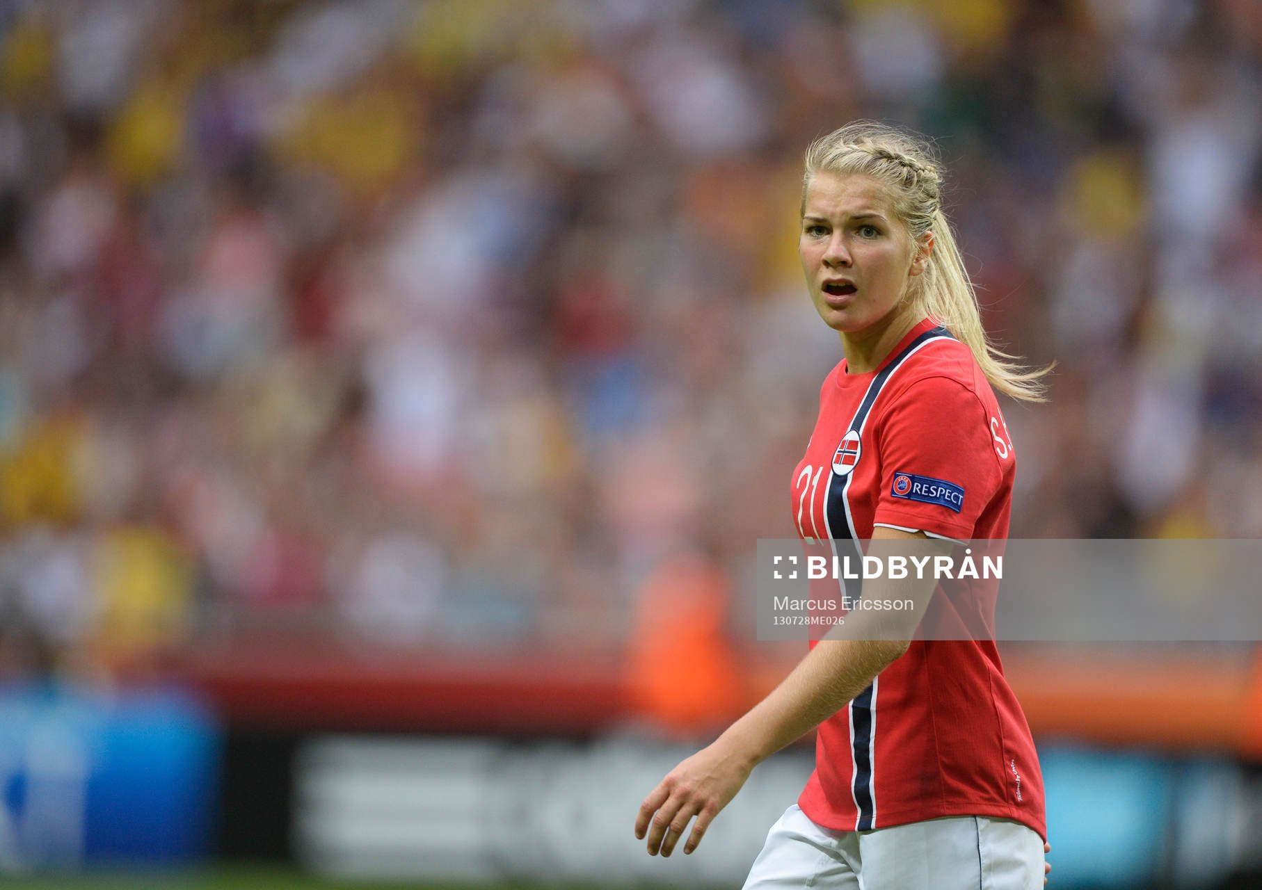 Norges Ada Hegerberg  i matchen mellan Tyskland och Norge