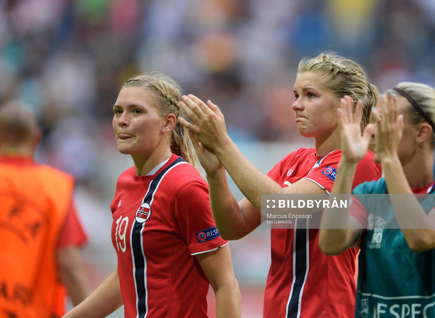 Norges Ingvild Isaksen Ada Hegerberg deppar