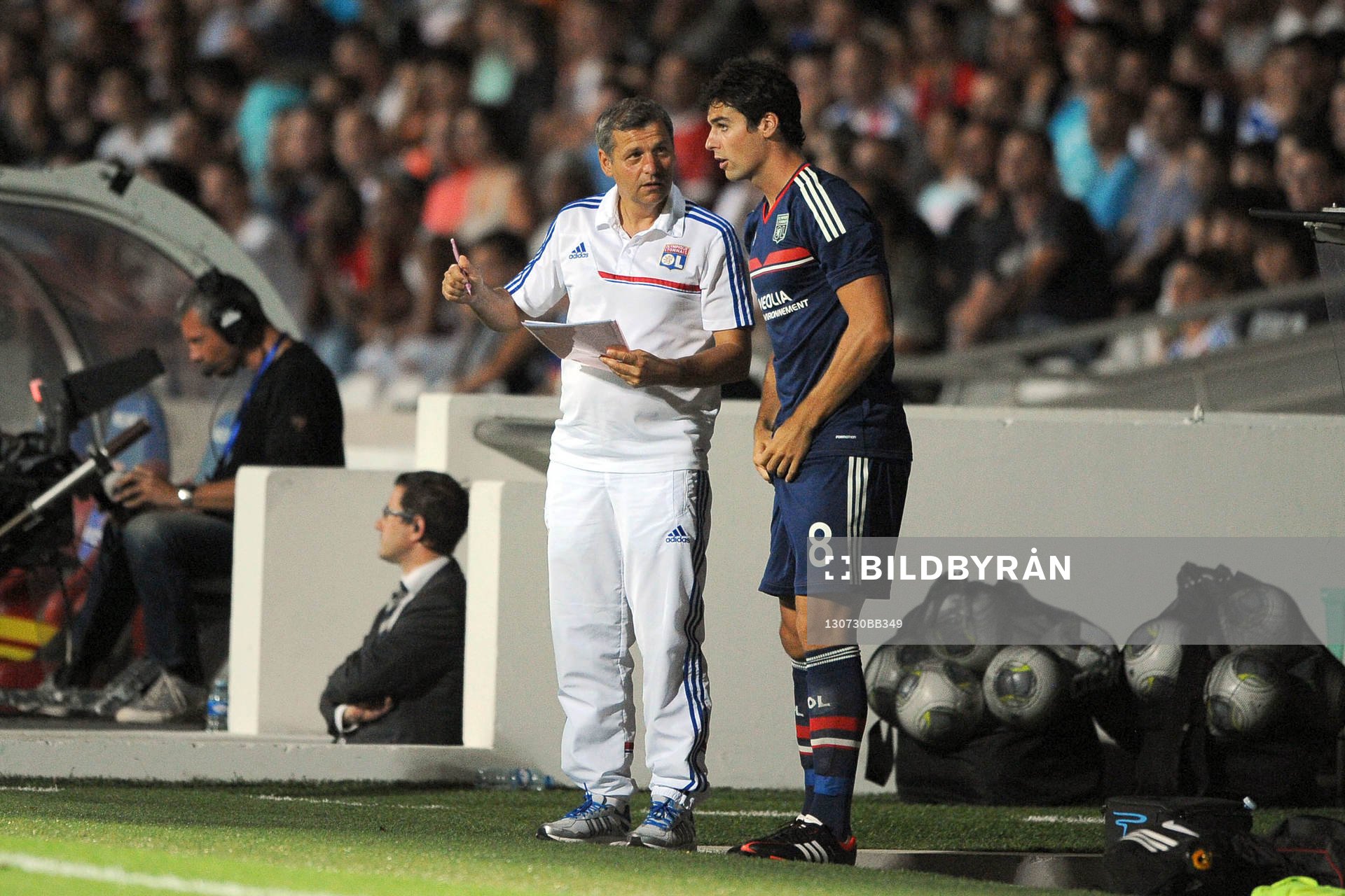  Fotboll, Kval till Champions League, Lyon - Grasshoppers: Bruno GENESIO / Yoann GOURCUFF - 30.07.2013 - Lyon / Grasshopper Zurich - Tour preliminaire de la Ligue des Champions 2013/2014
