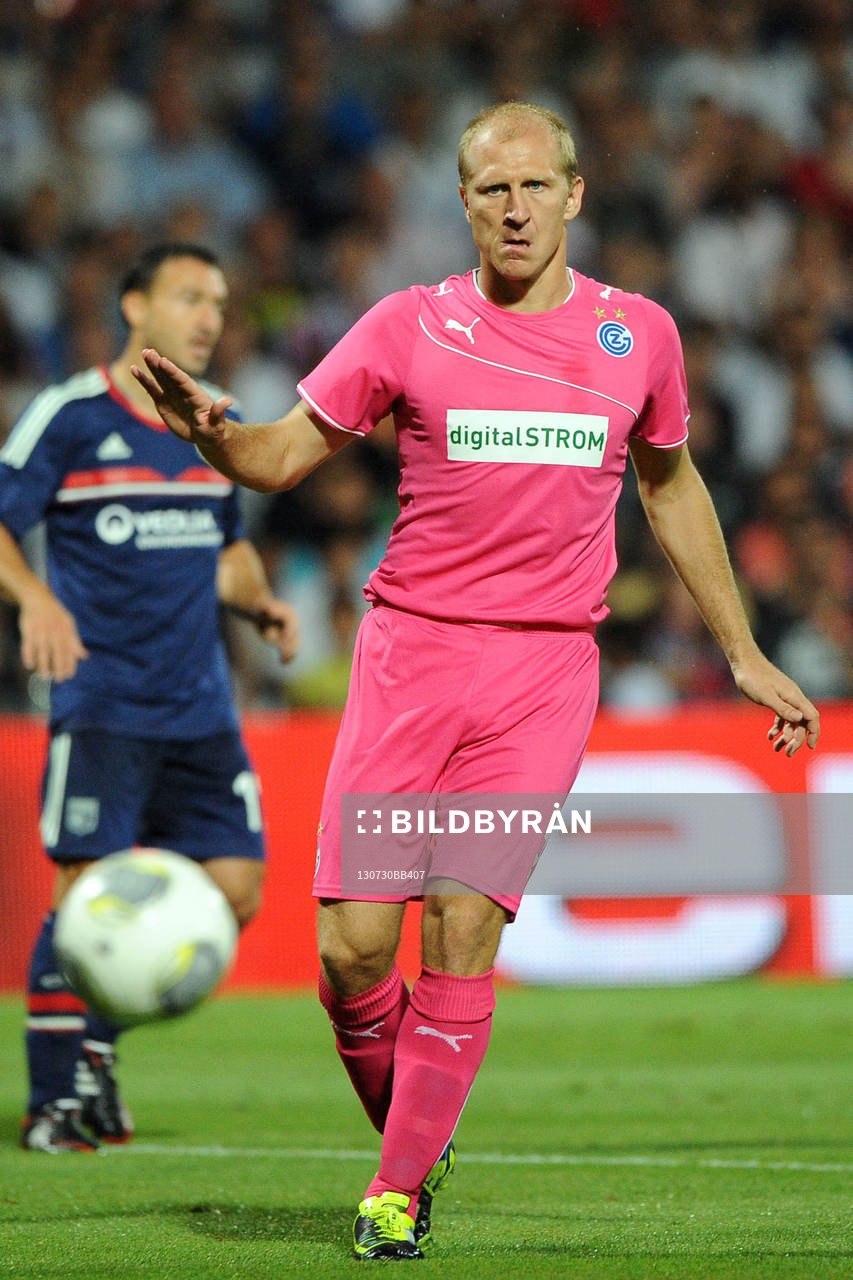  Fotboll, Kval till Champions League, Lyon - Grasshoppers: Stephane GRICHTING - 30.07.2013 - Lyon / Grasshopper Zurich - Tour preliminaire de la Ligue des Champions 2013/2014