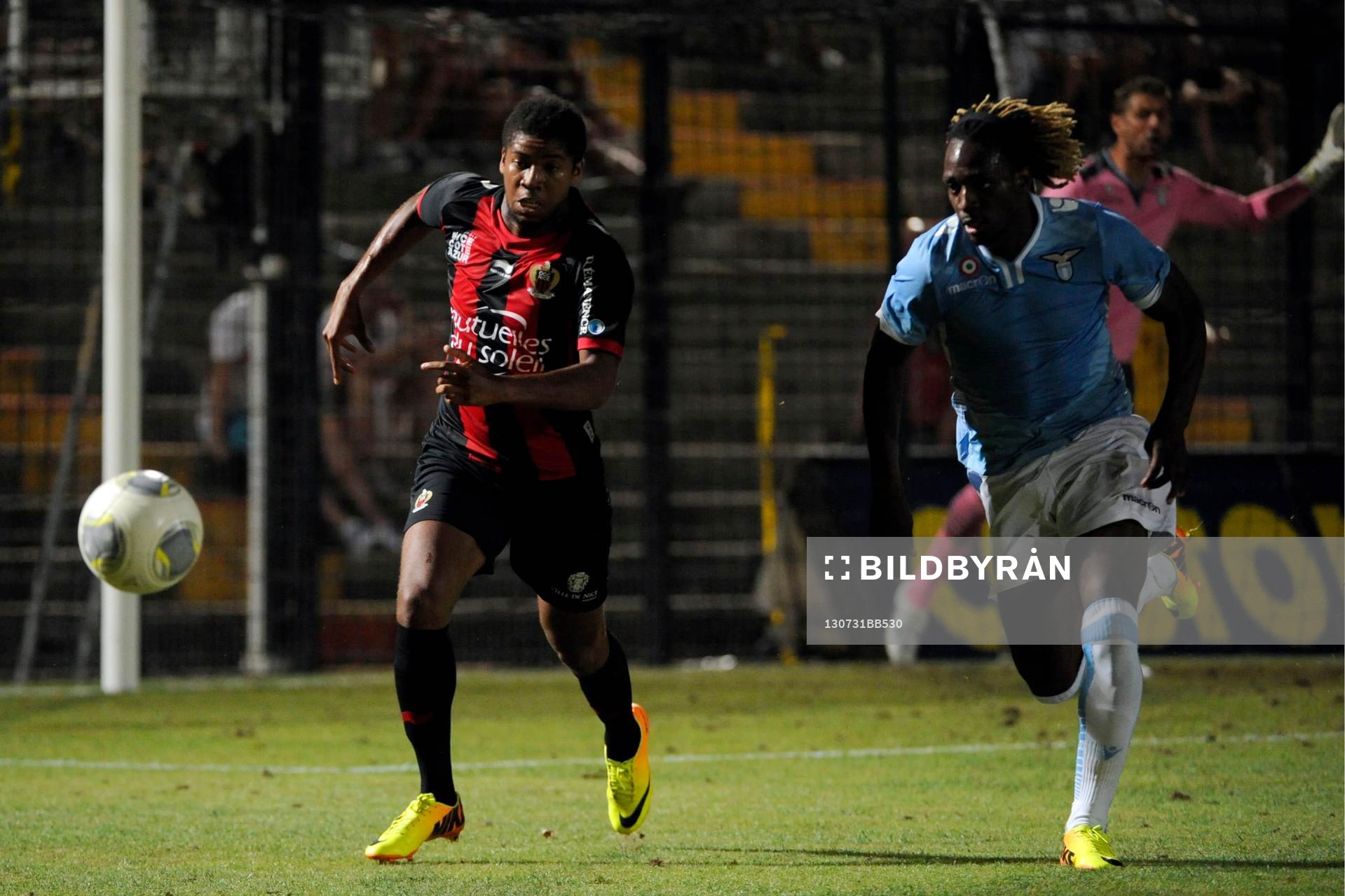  Fotboll, träningsmatch, Nice - Lazio: Bryan Constant / Luis Cavanda - 31.07.2013 - Nice / Lazio Rome - Match Amical 