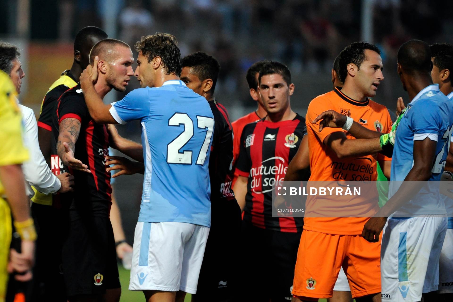 Didier Digard / Lorik Cana - 31.07.2013 - Nice / Lazio Rome