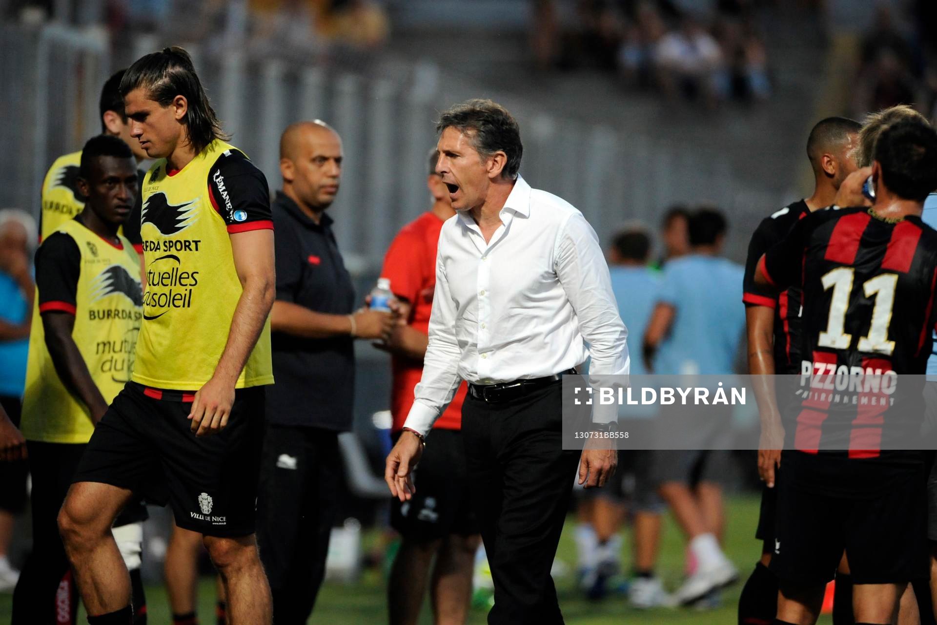  Fotboll, träningsmatch, Nice - Lazio: Claude Puel - 31.07.2013 - Nice / Lazio Rome - Match Amical 