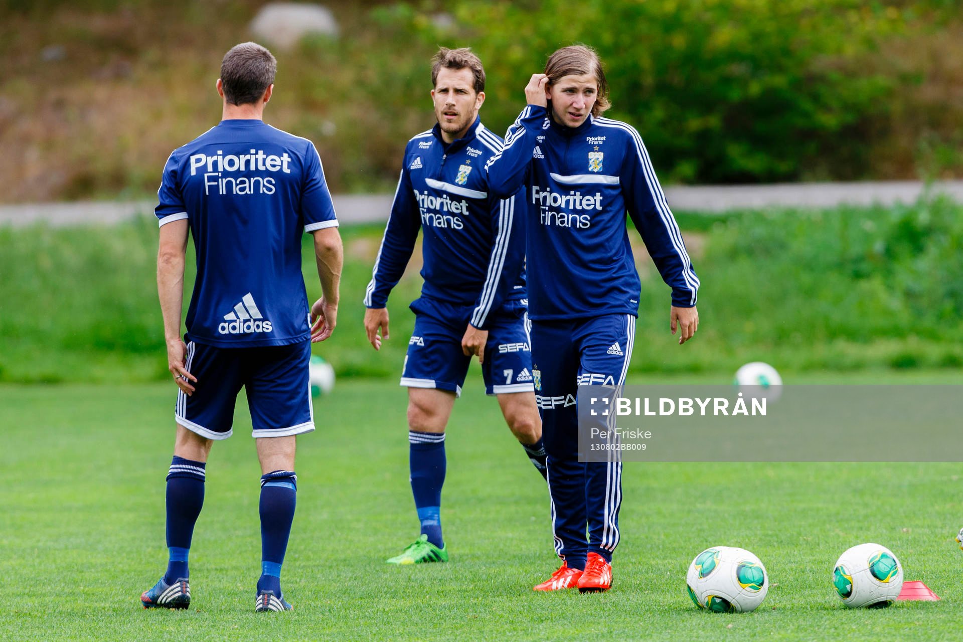 Tobias Hysen och Darijan Bojanic på träningen för IFK