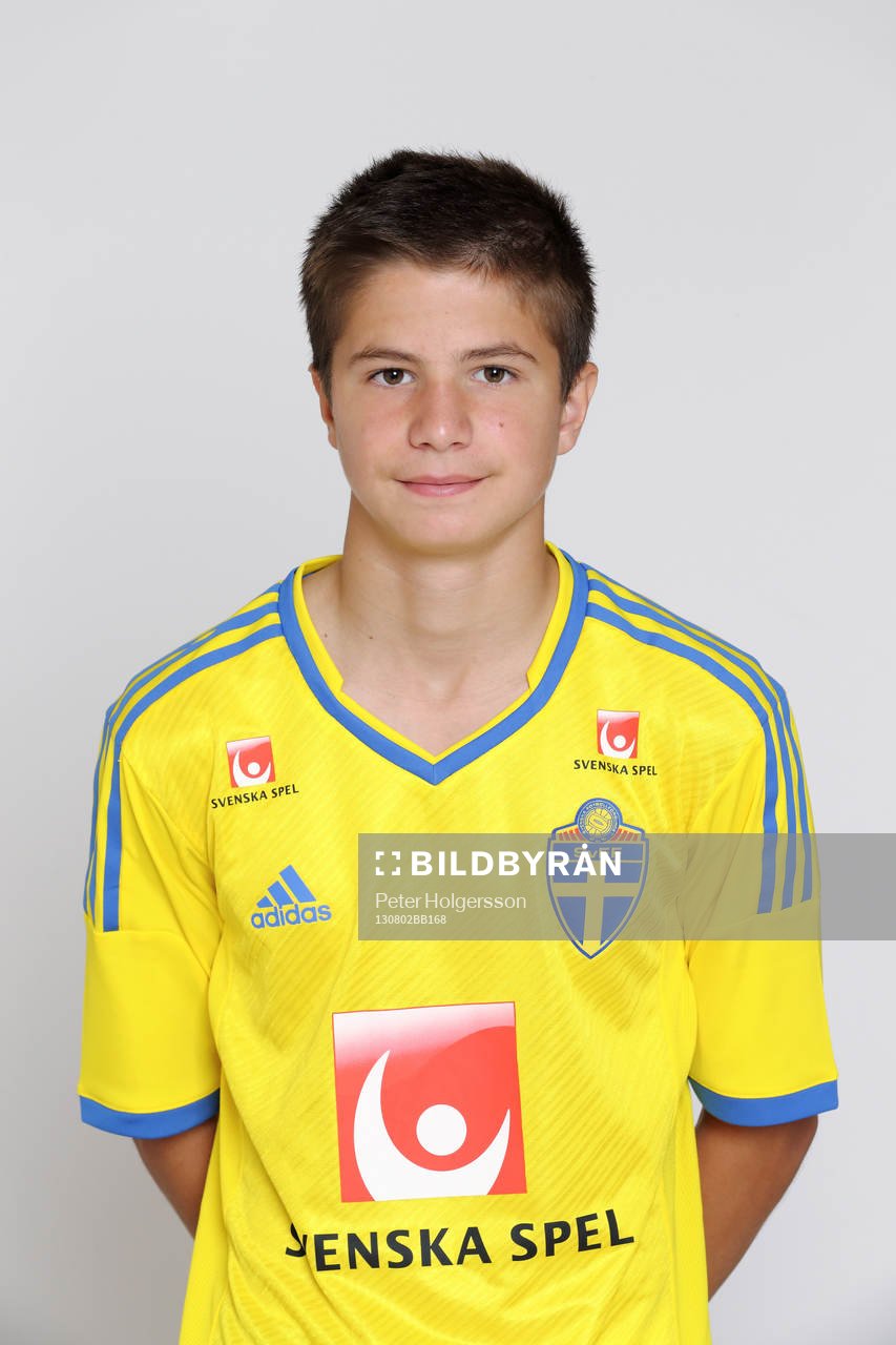 Filip Tasic under samling på Bosön med spelartrupp och ledare i landslaget P15 födda -98 den 02 augusti 2013 i Stockholm.