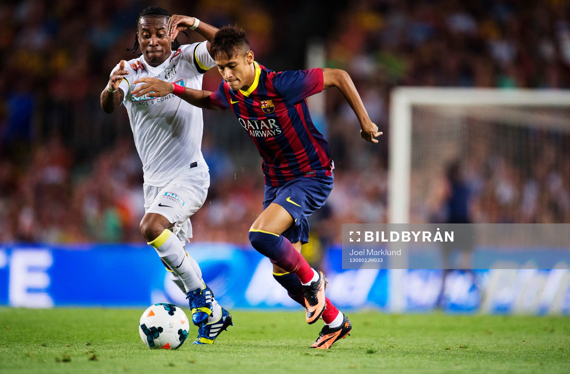 Santos Arouca utmanas av Barcelonas Neymar Jr