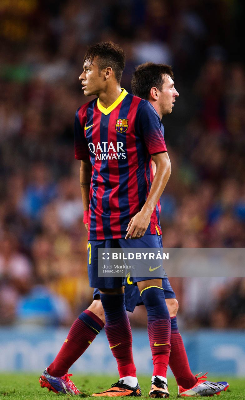 Barcelonas Neymar Jr och Lionel Messi