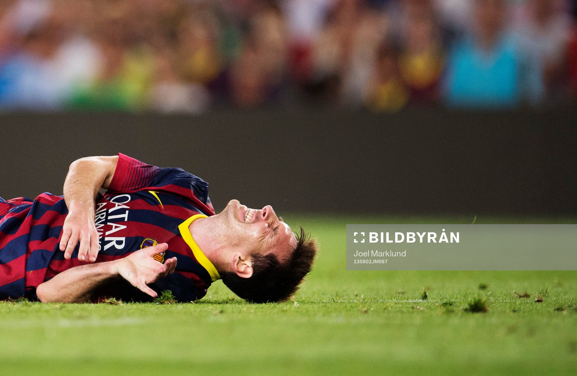 Barcelonas Lionel Messi har ont