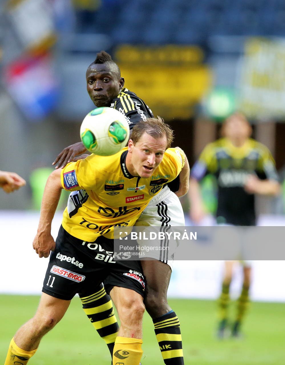 s Alhassan Crespo A. Kamara i fotbollsmatchen mellan AIK