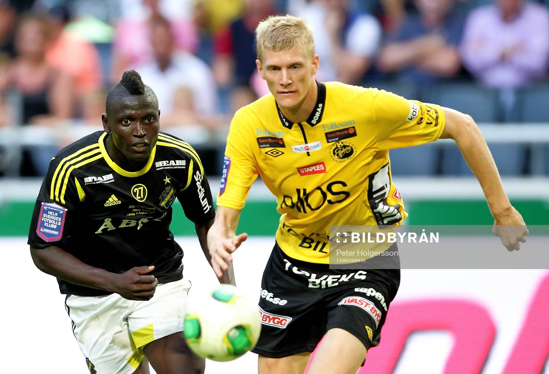 s Alhassan Crespo A. Kamara och Elfsborgs Tom Söderberg i