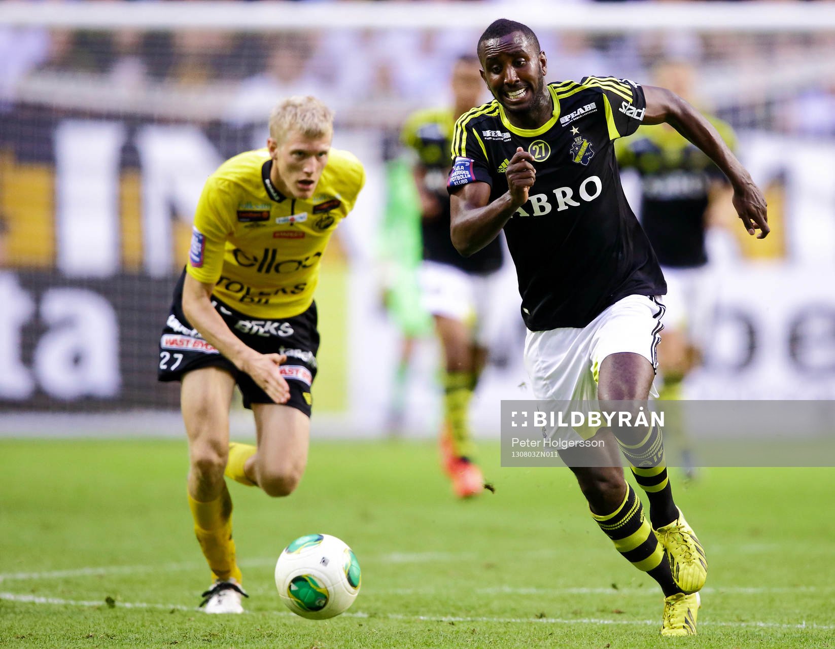 s Henok Goitom i fotbollsmatchen mellan AIK och Elfsborg i