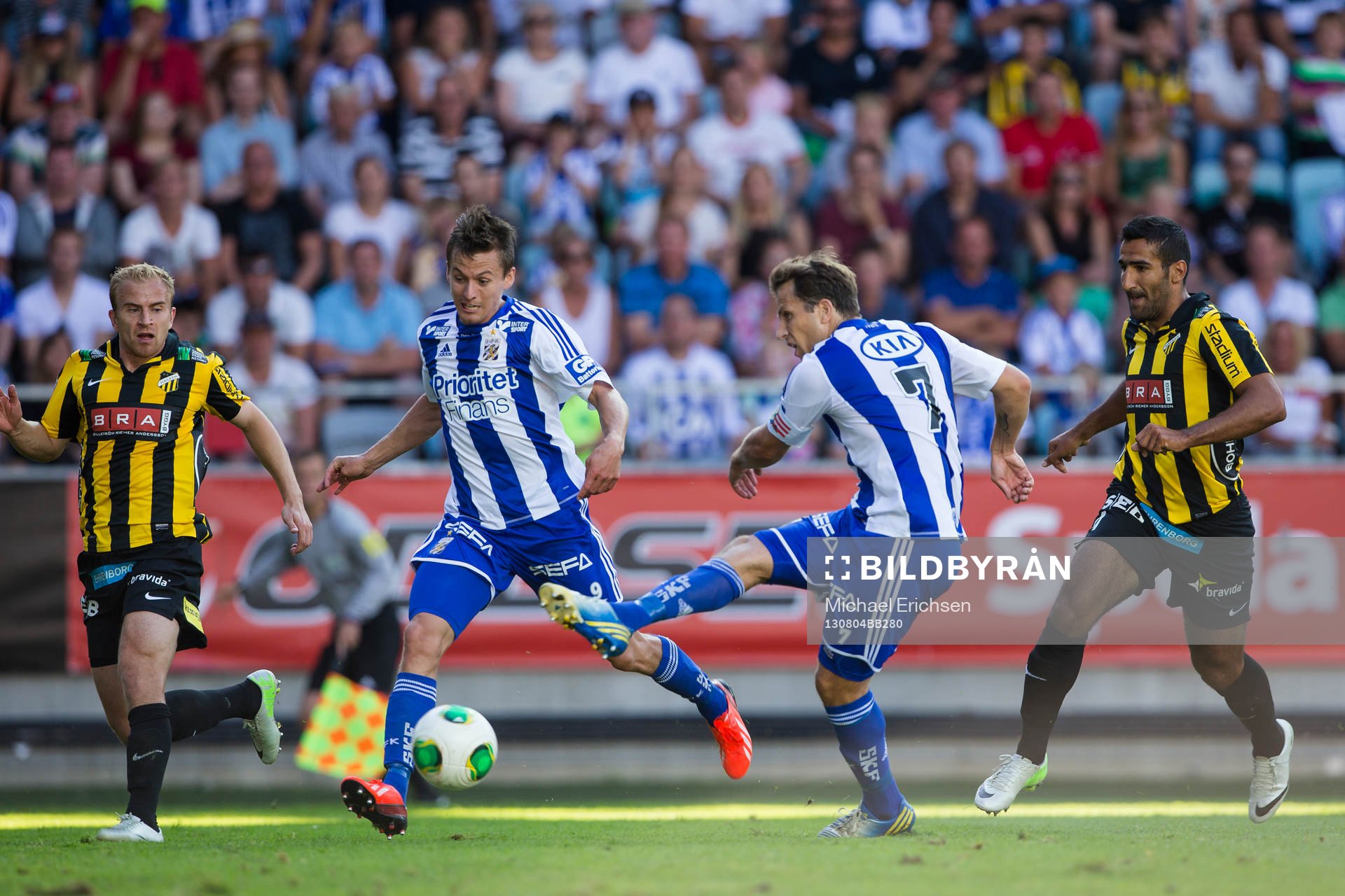 IFK Göteborgs Tobias Hysén skjuter in kvitteringen till