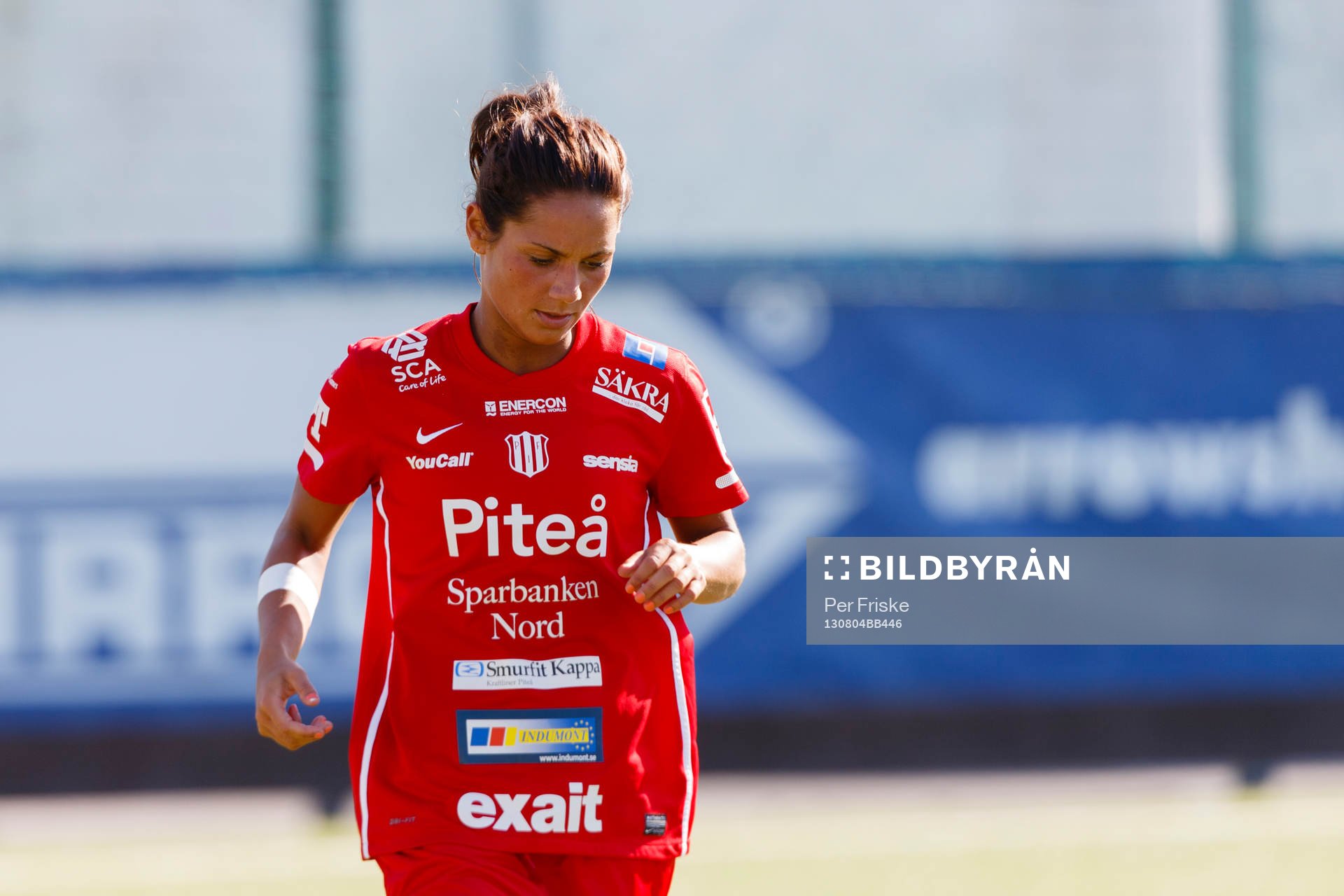 Piteås Lisa Klinga under fotbollsmatchen mellan Göteborg och Piteå i Damallsvenskan den 4 augusti 2013 i Göteborg. 
