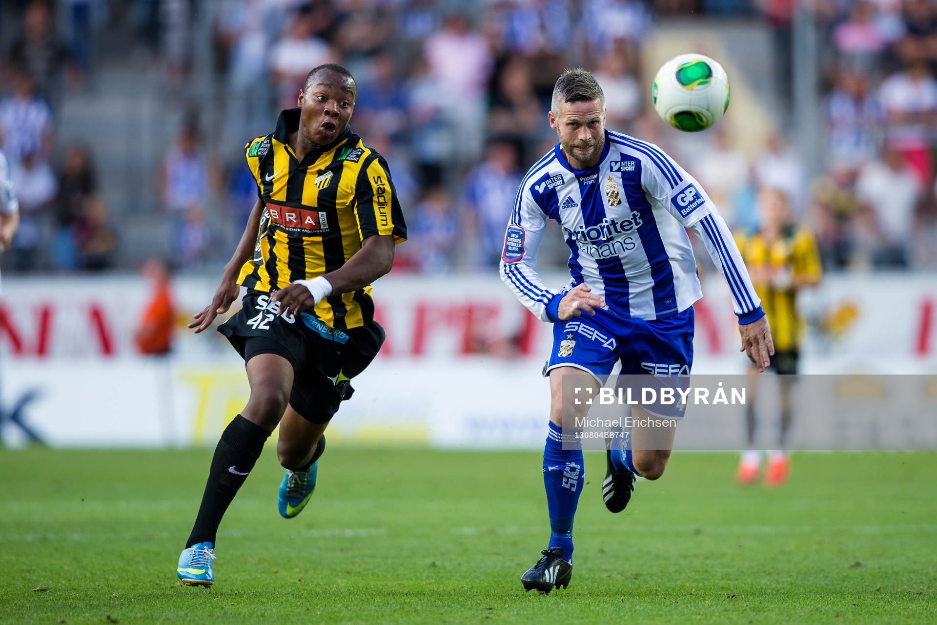 Häckens Carlos Strandberg i löpduell med IFK Göteborgs