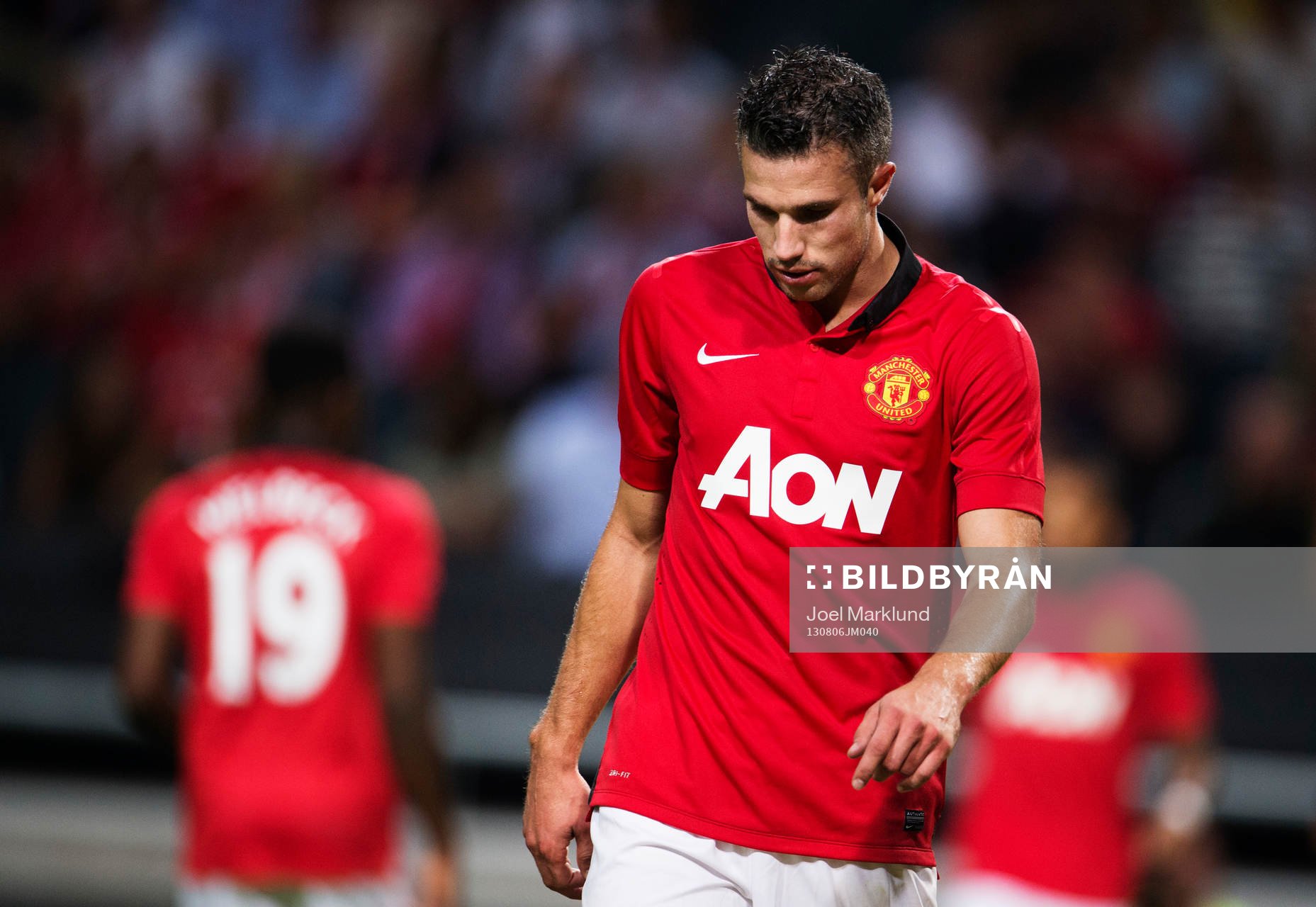 Manchester Uniteds Robin van Persie deppar