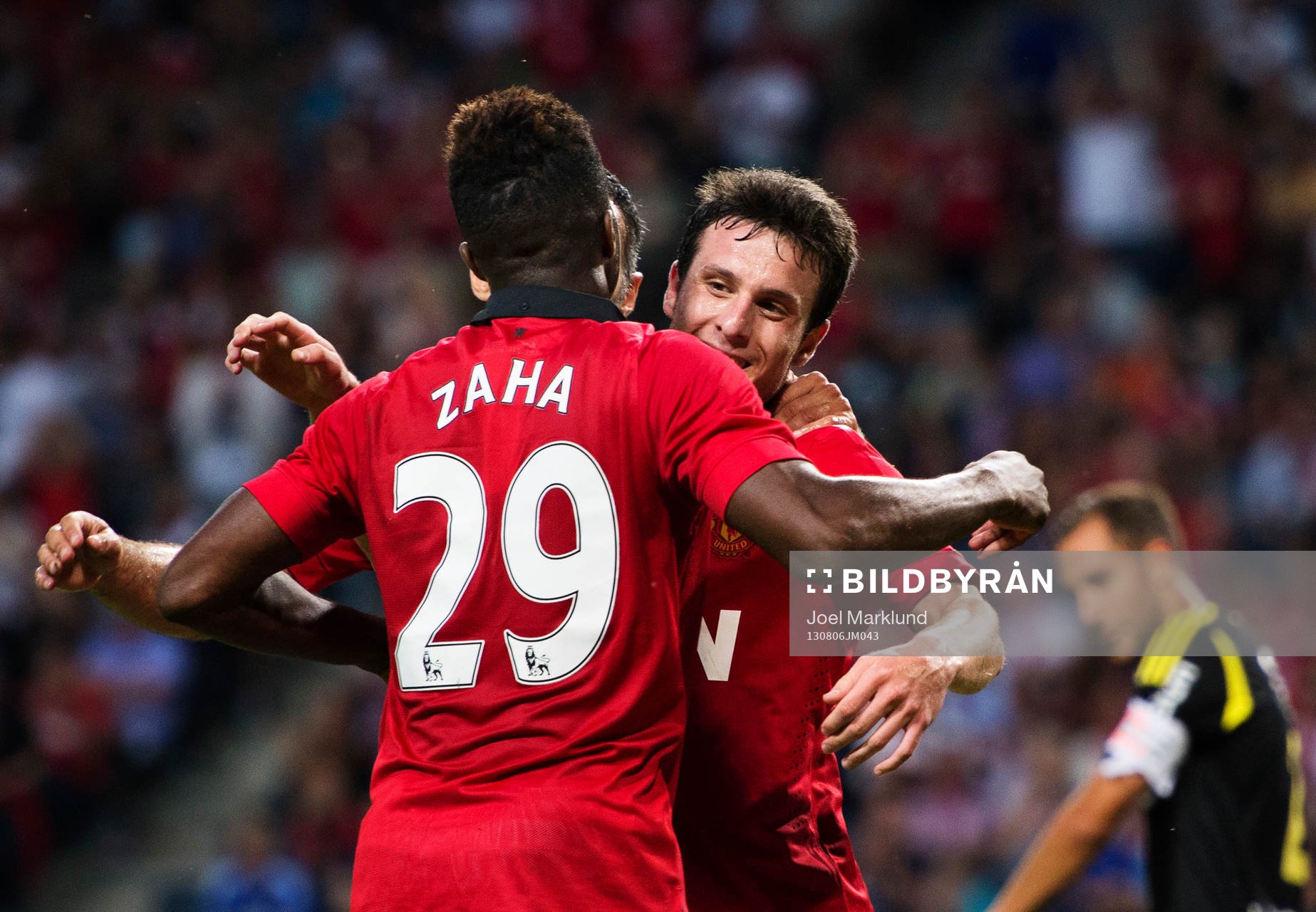 Manchester Uniteds Wilfried Zaha och Ángelo Henríquez