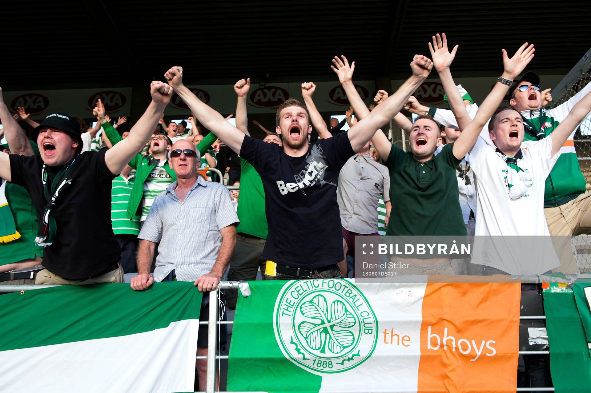 Celticfans innan fotbollsmatchen mellan Elfsborg och Celtic