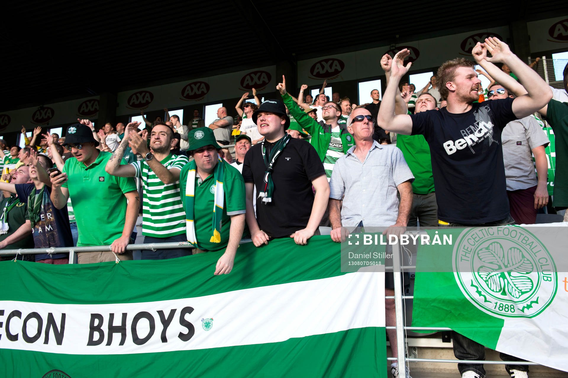 Celticfans innan fotbollsmatchen mellan Elfsborg och Celtic