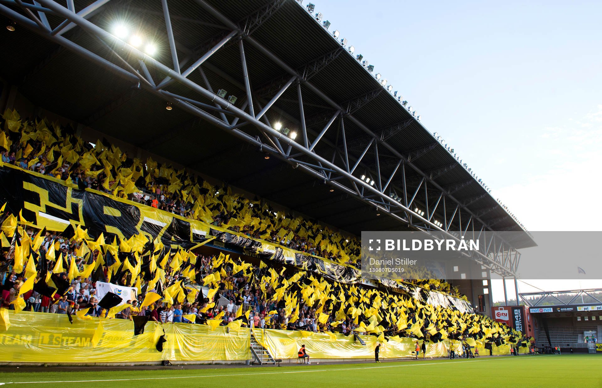 Elfsborgs tifoinnan fotbollsmatchen mellan Elfsborg och