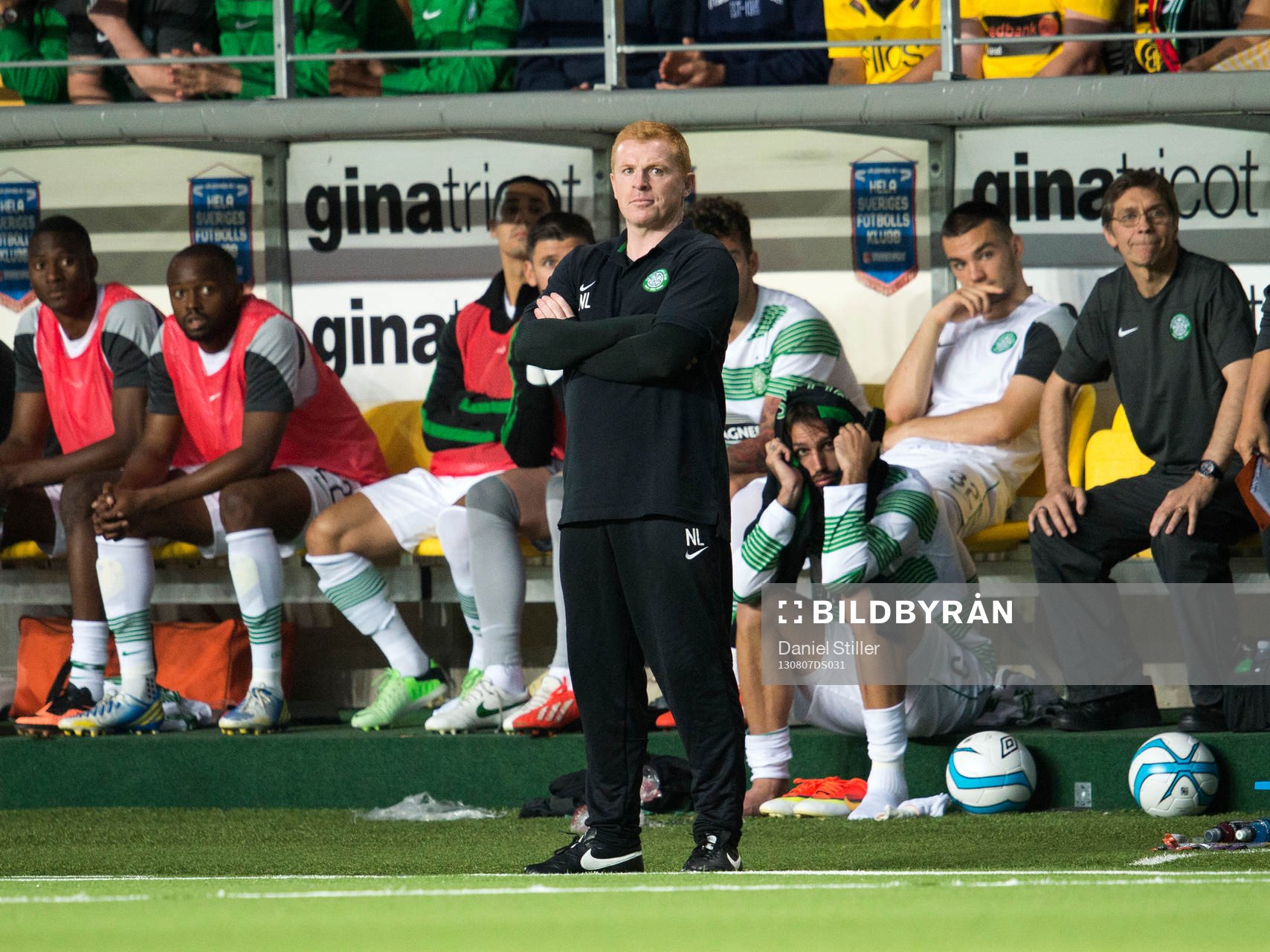 Neil Francis Lennon, tränare Celtic, under fotbollsmatchen mellan Elfsborg och Celtic i kvalet till Champions League 07 augusti 2013 i Borås .
