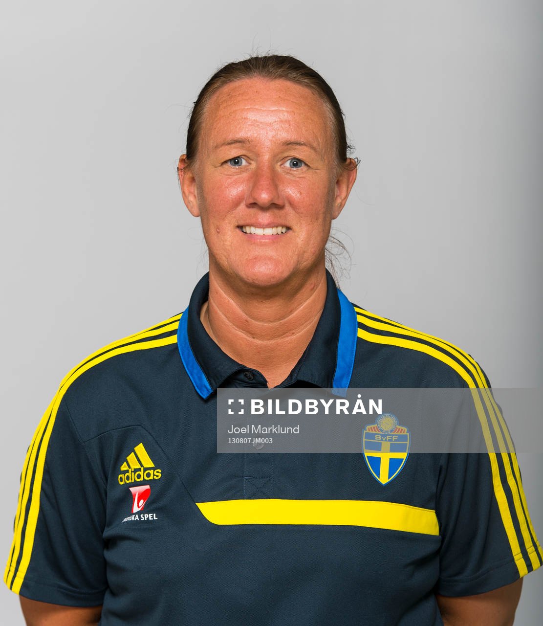 Annelie Norén, spelarutbildare i F15/98-landslaget, poserar för ett porträtt den 7 augusti 2013 i Stockholm.
