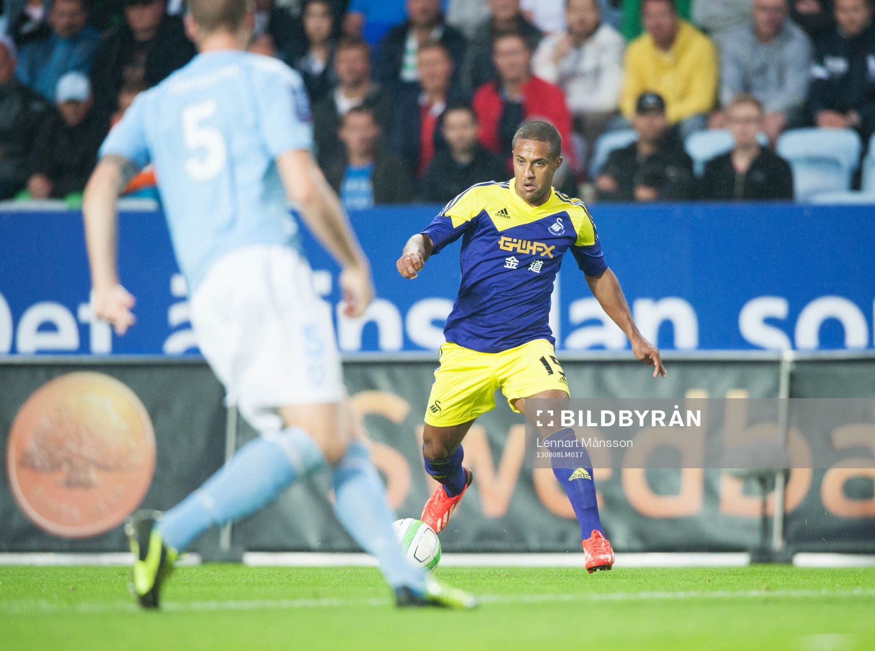 Fotboll, Europa League, kval, Malmö FF - Swansea: Wayne Routledge, Swansea
