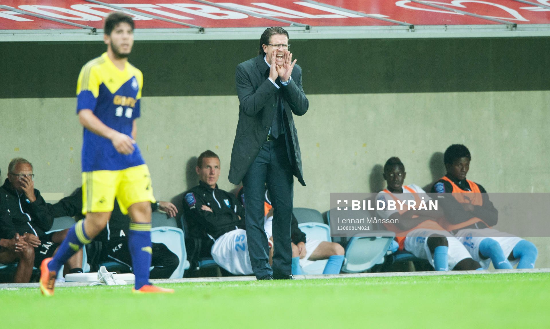 Rikard Norling, tränare, Malmö FF, coachar sina spelare