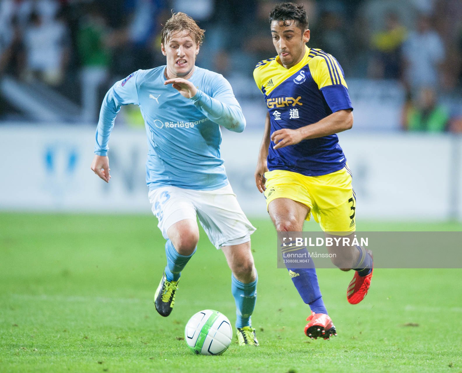 Emil Forsberg, Malmö och Neil Taylor, Swansea