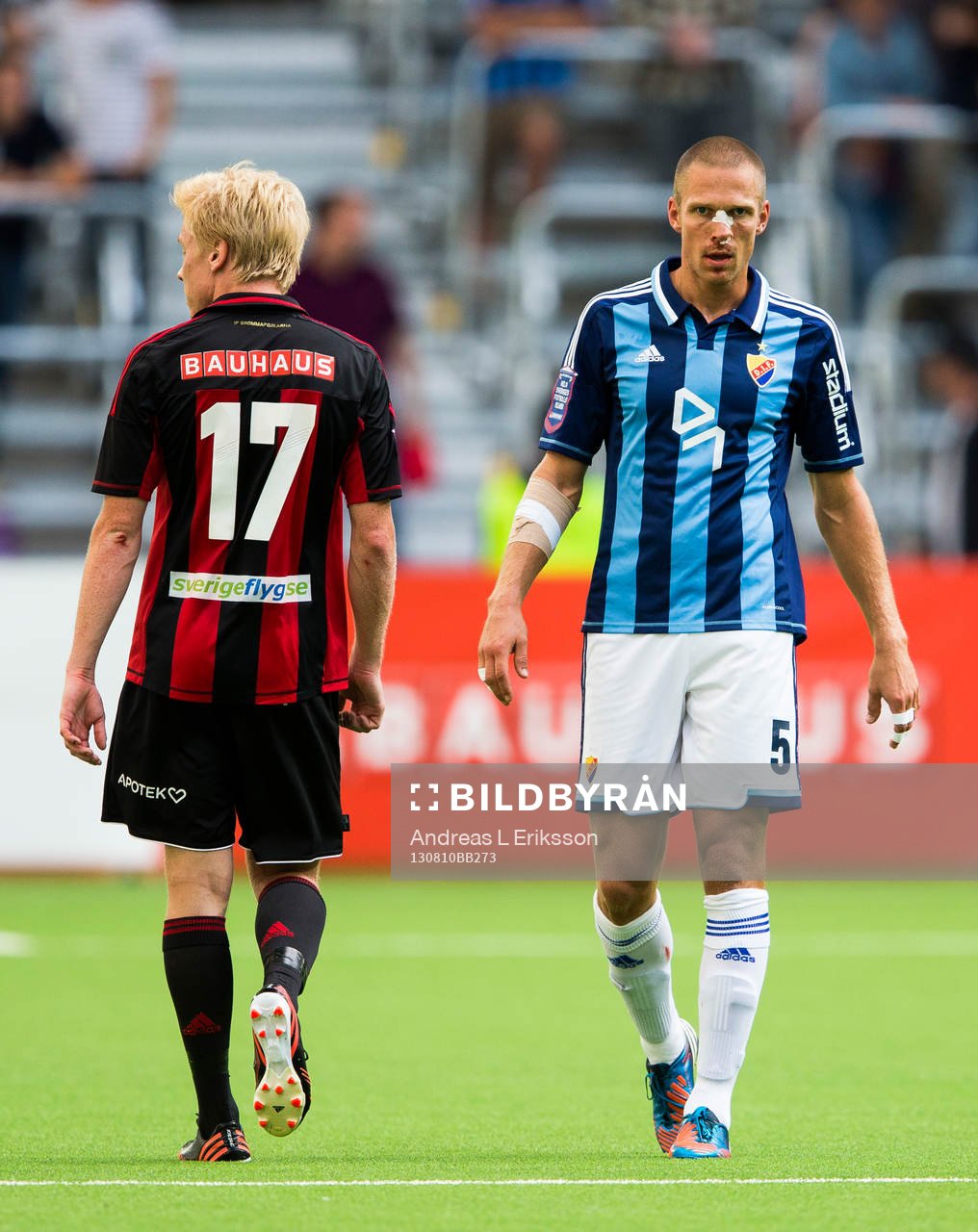 Brommapojkarnas Gustav Sandberg Magnusson och Djurgårdens