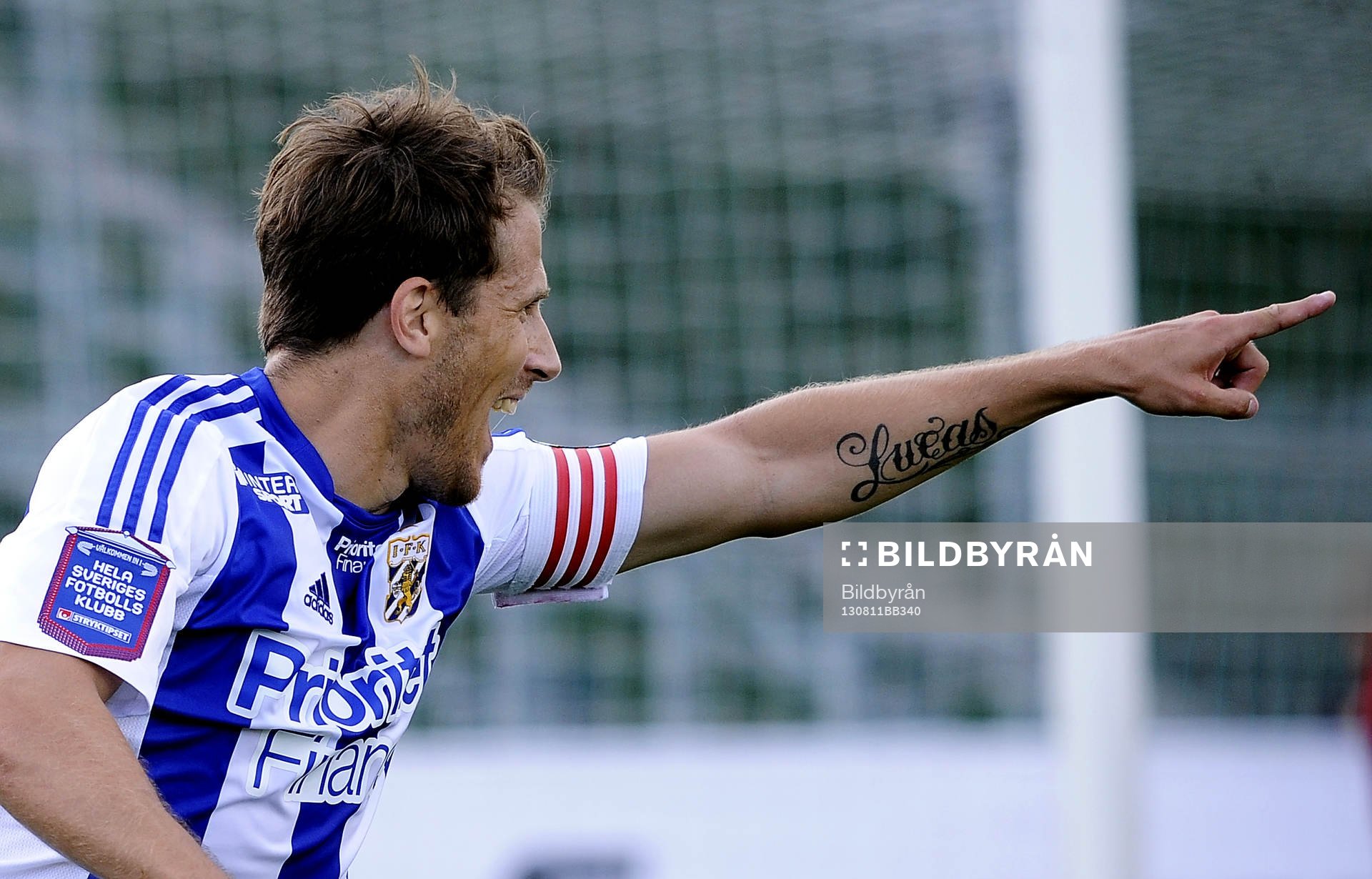 0-1 jubel med Göteborgs nr 7 Tobias Hysén