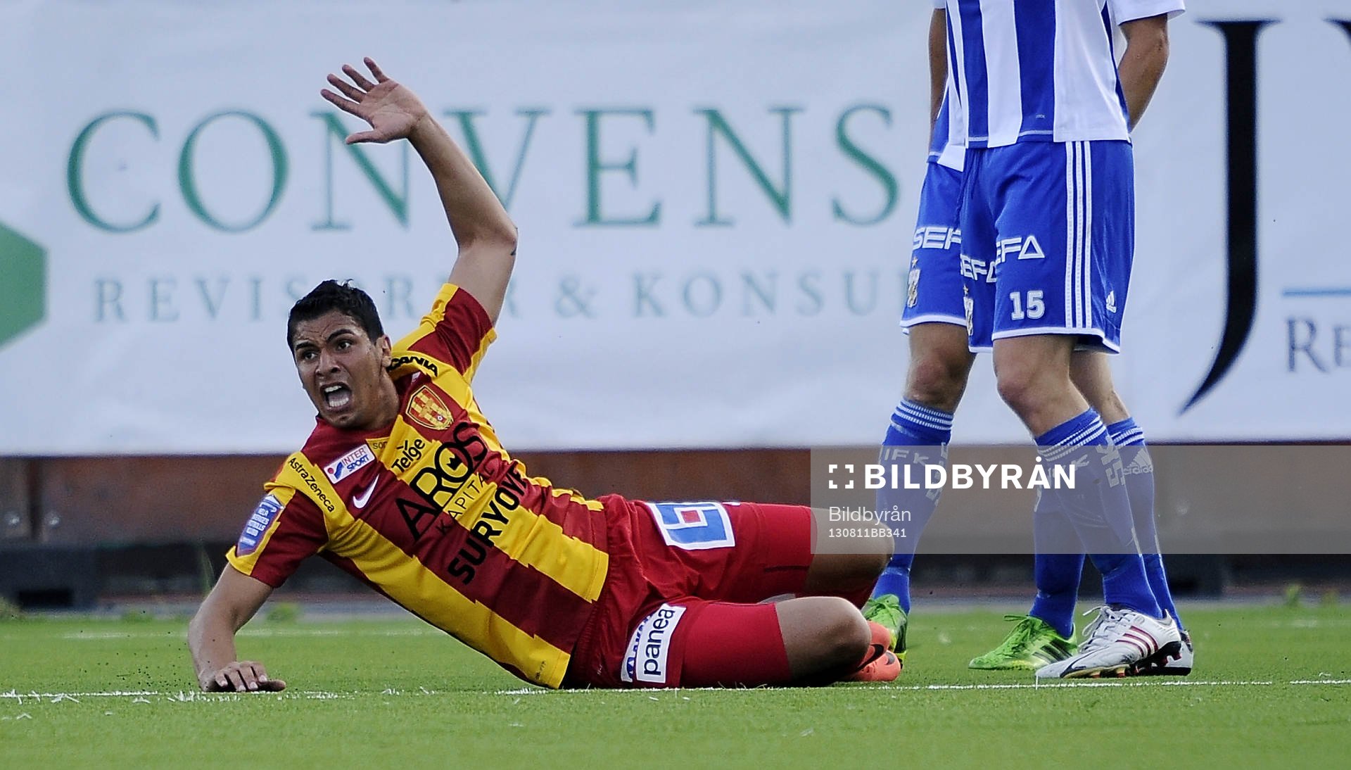 Syrianska nr 14 Gabriel Teixeira Machado faller