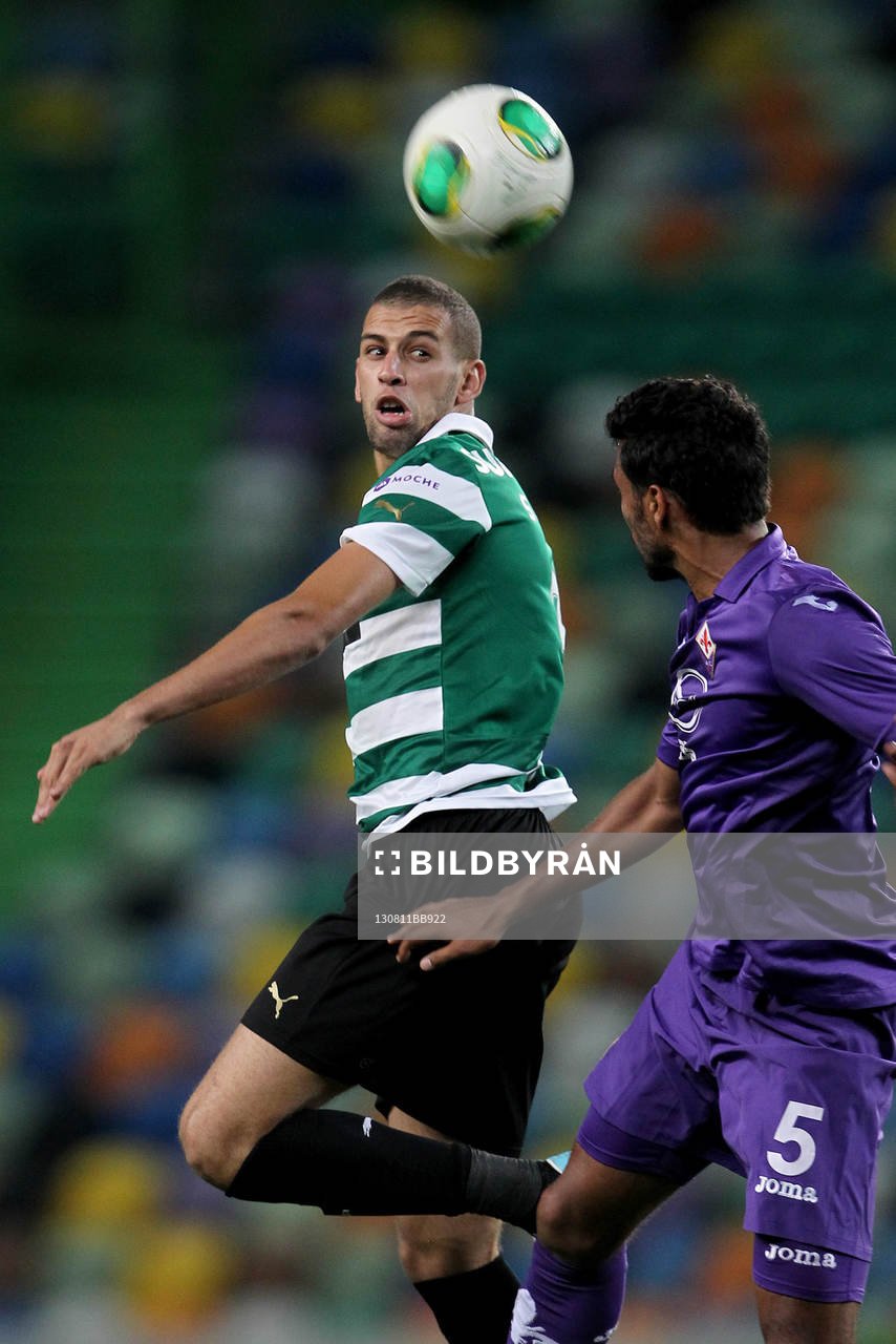 Fotboll, Troféu Cinco Violinos, Sporting - Fiorentina: Slimani Islam  - 11.08.2013 -  Sporting / Fiorentina - Match amical