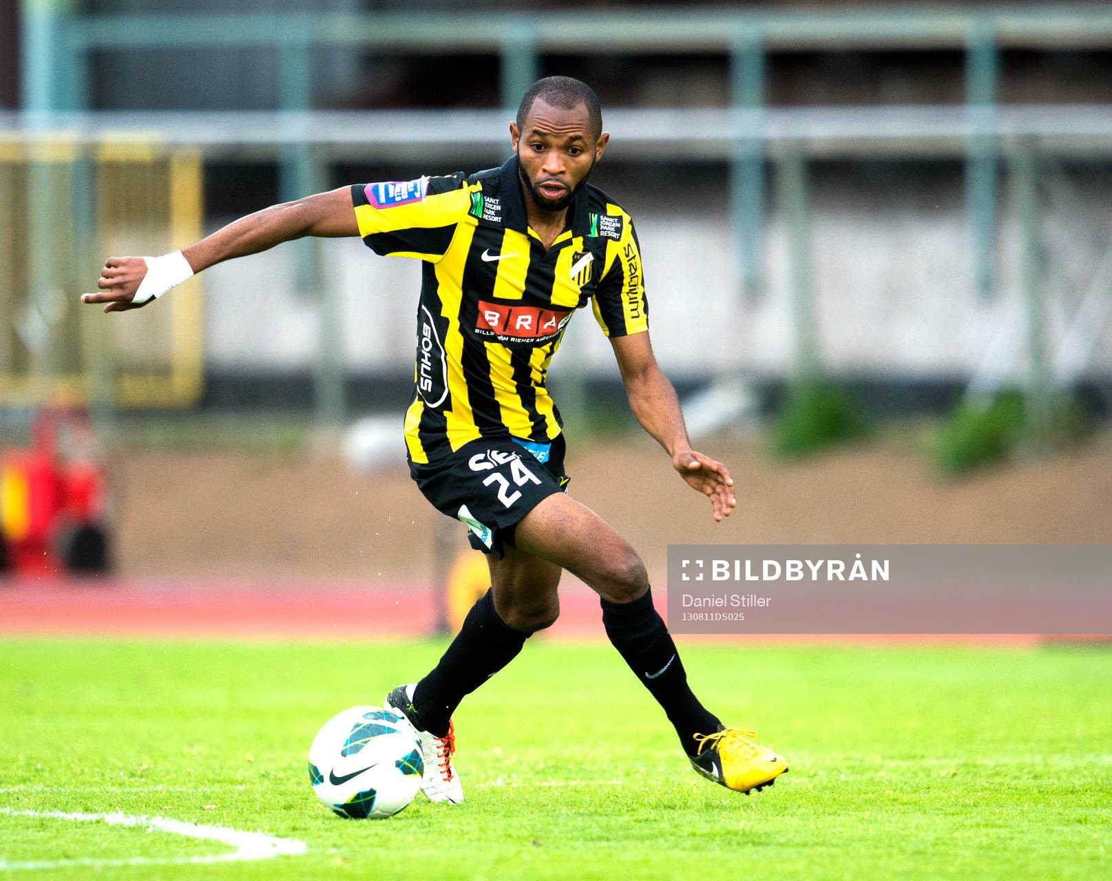 Häckens Rene Makondele i fotbollsmatchen mellan Häcken