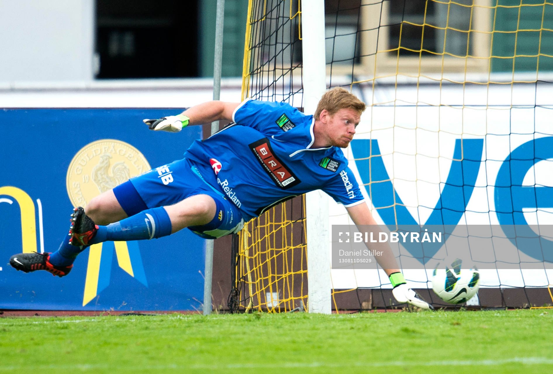 Häckens målvakt Christoffer Kjellqvist i fotbollsmatchen