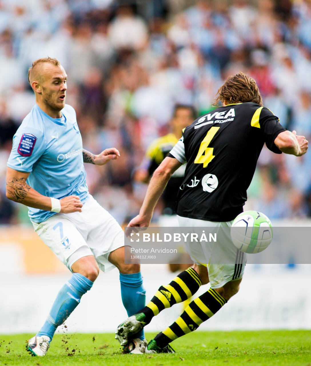 Malmö FFs Magnus Eriksson och AIKs Nils-Eric Johansson