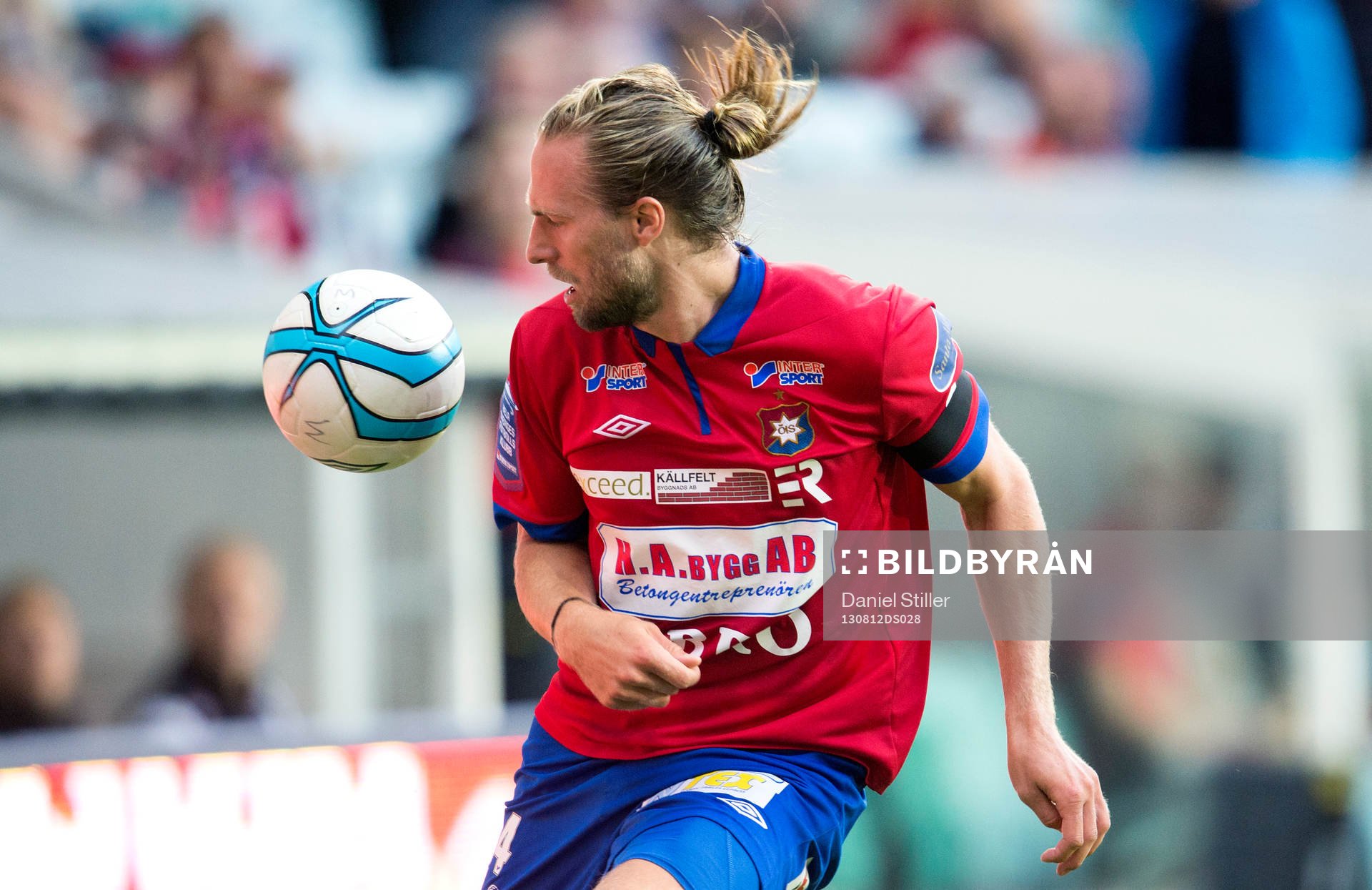 Örgrytes Emil Karlsson i fotbollsmatchen mellan Örgryte