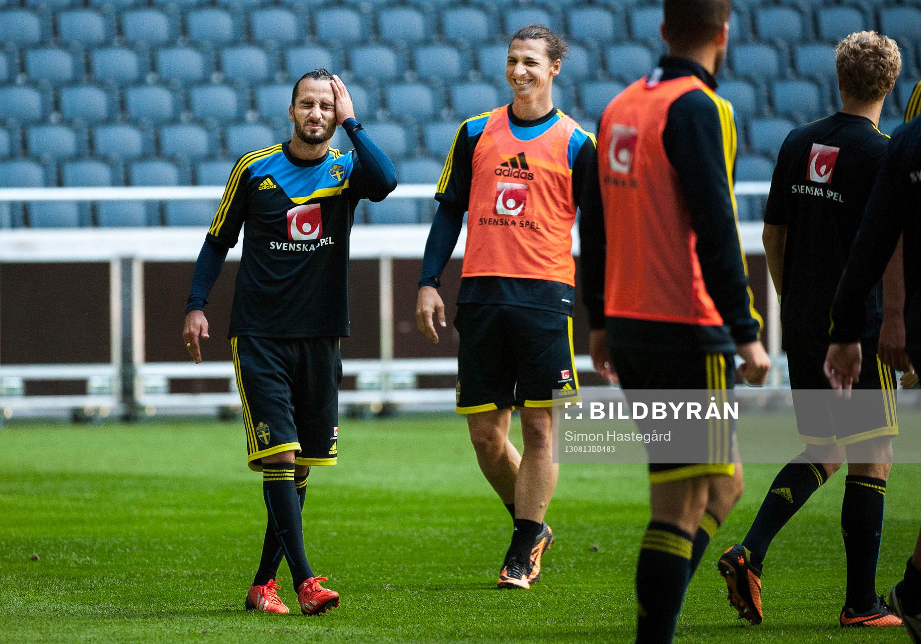 Zlatan Ibrahimovic skrattar