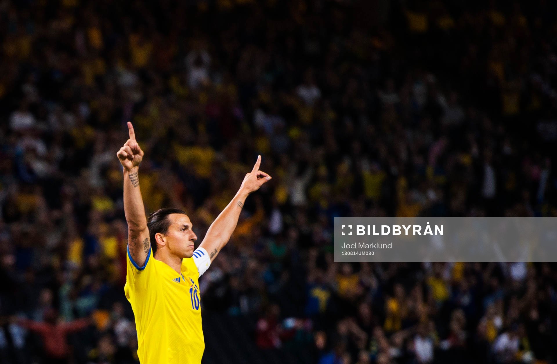 Sveriges Zlatan Ibrahimovic jublar
